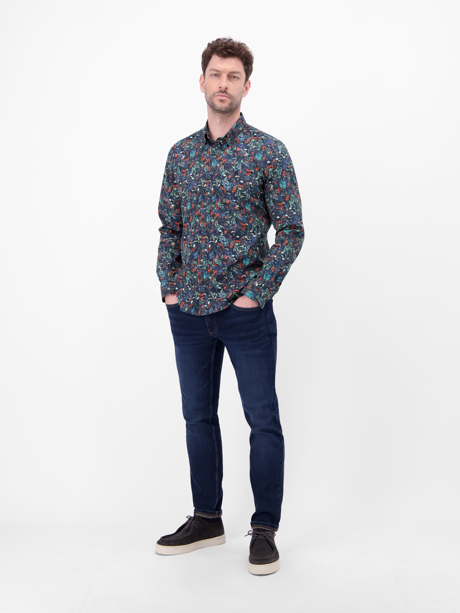 LERROS Langarmhemd »Langarmhemd mit floralem Printmuster«