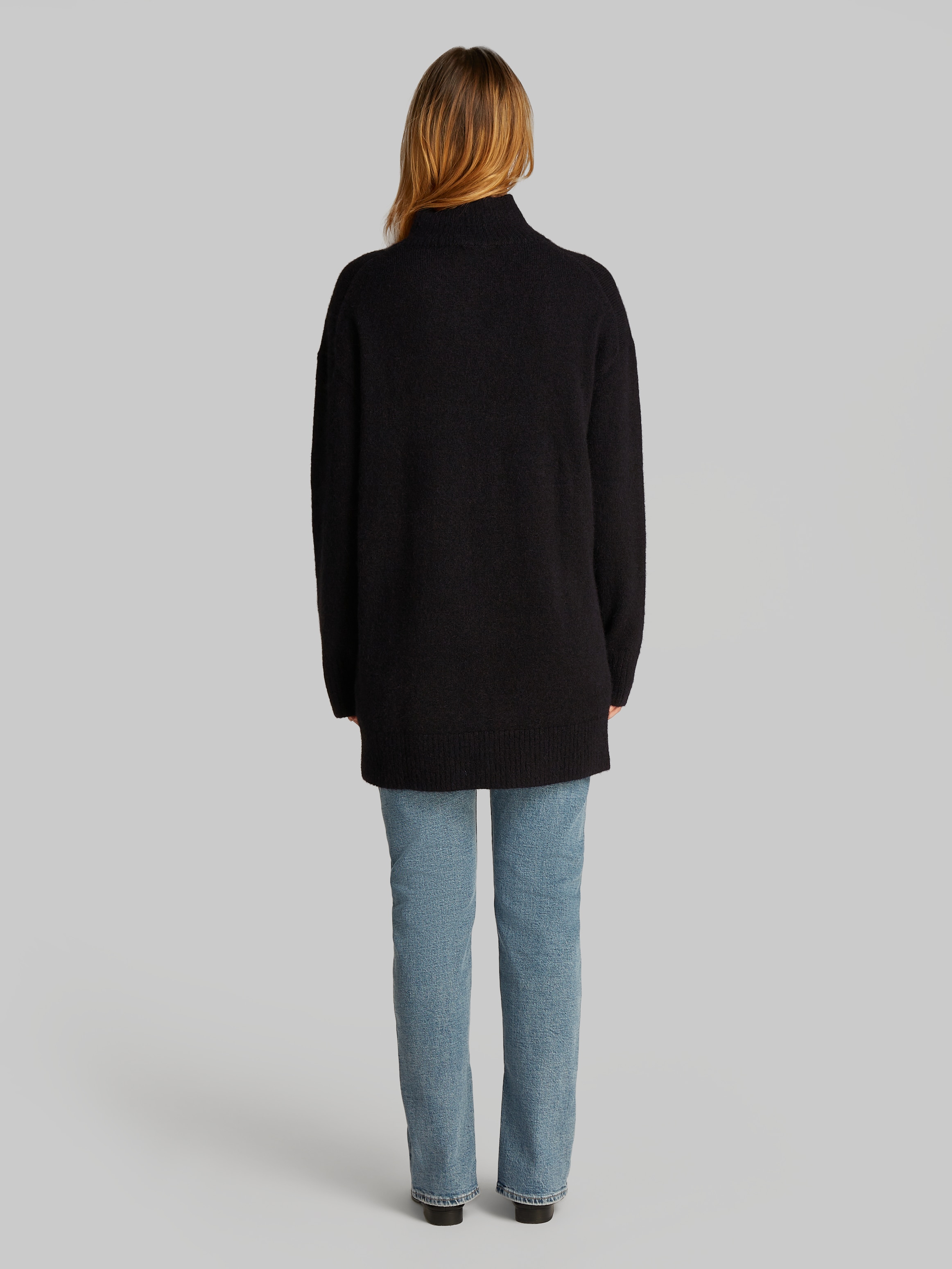 Calvin Klein Jeans Strickkleid »FLUFFY YARN LOOSE SWEATER DRESS«, mit Stehkragen