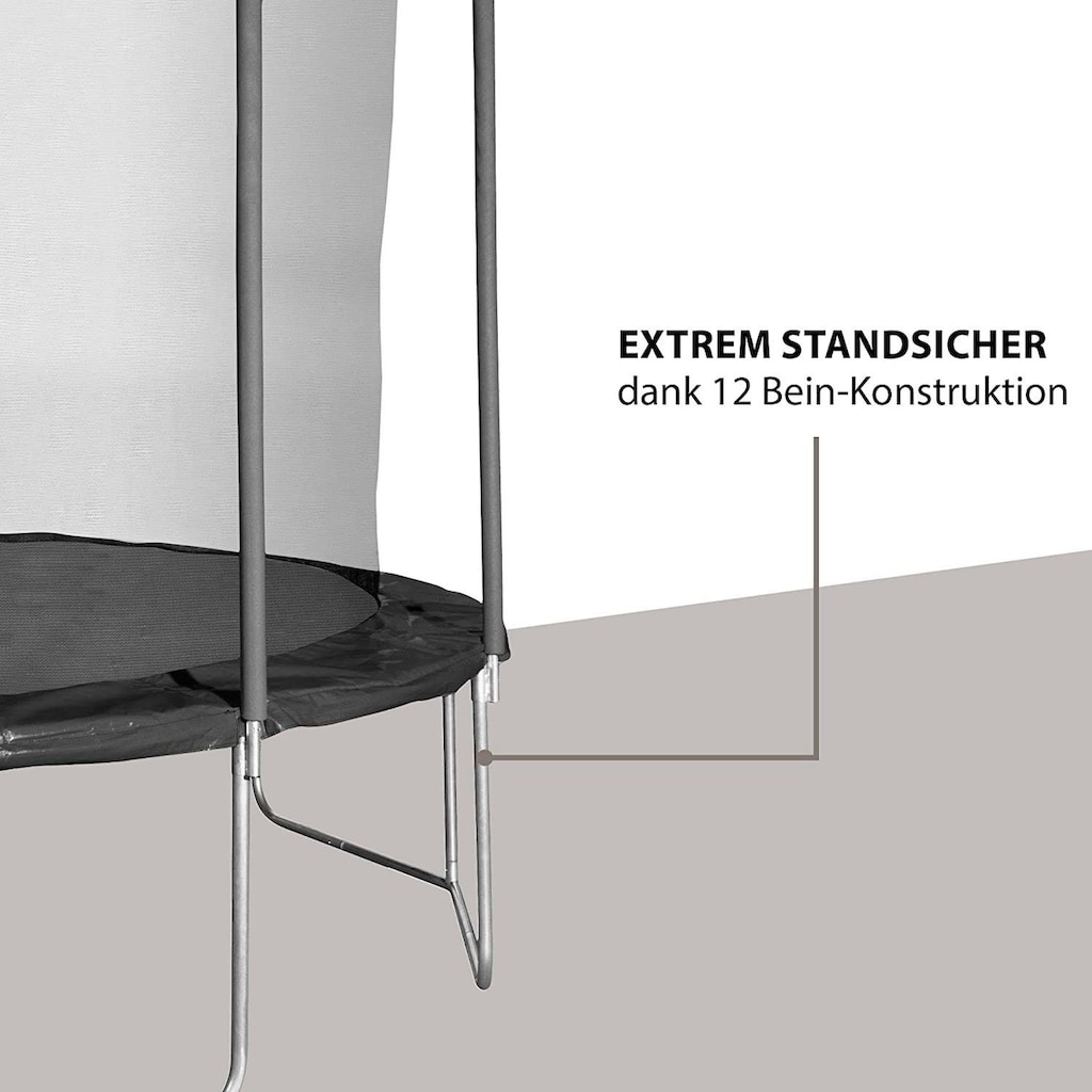 Hudora Gartentrampolin »First«, Ø 400 cm, 400 cm Durchmesser, inklusive Sicherheitsnetz