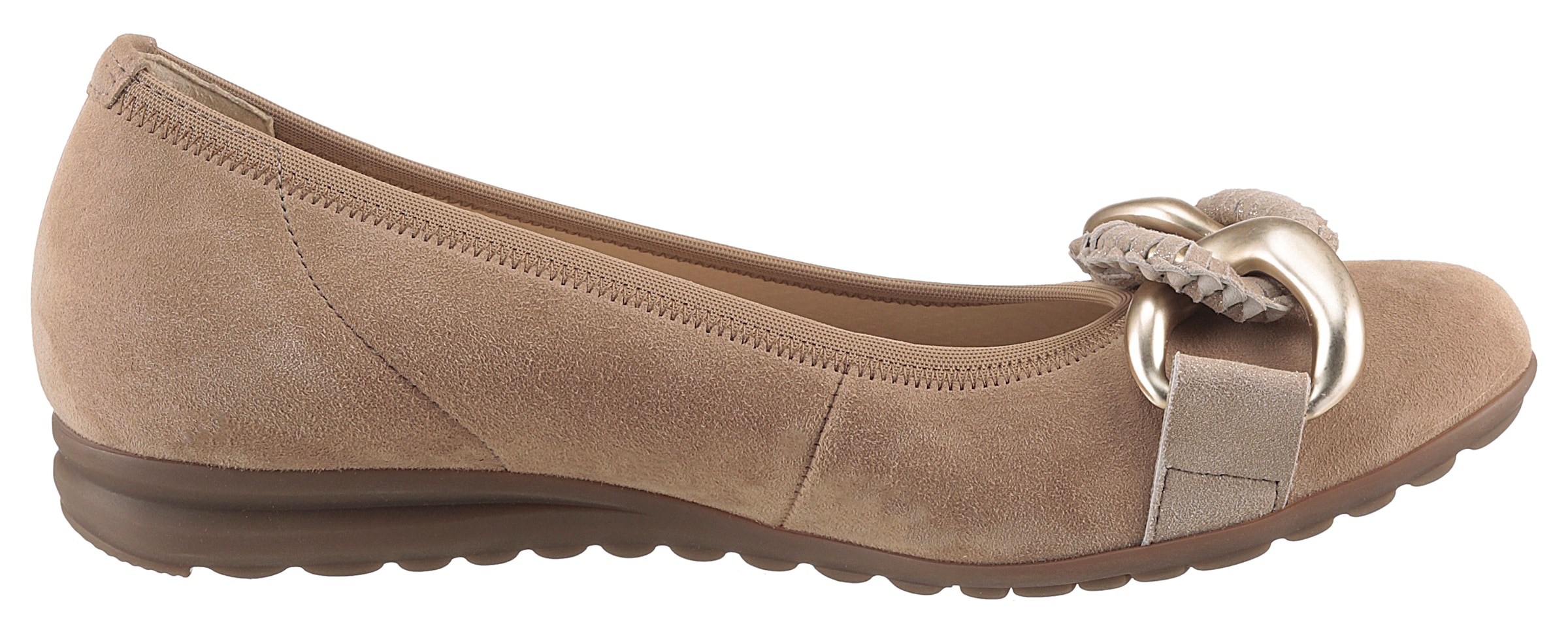 Gabor Ballerina »FLORENZ«, Keilabsatz, Bequemschuh, Slipper, Businessschuh in Weite G (=weit)
