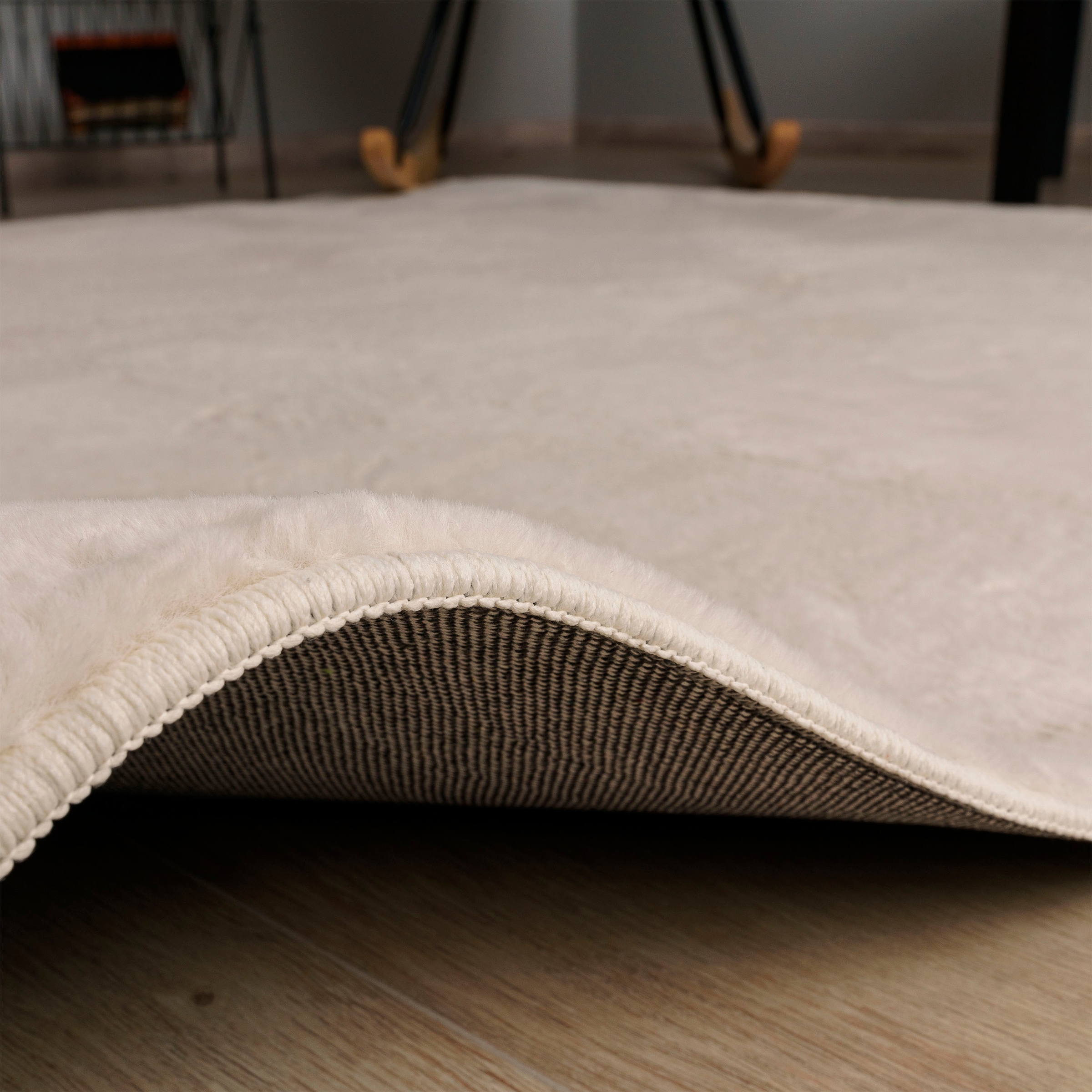 Fellteppich »Lottano«, rechteckig, 14 mm Höhe, Langflor, Kunstfell, Uni Farben, traumhaft weicher Flor, Wohnzimmer