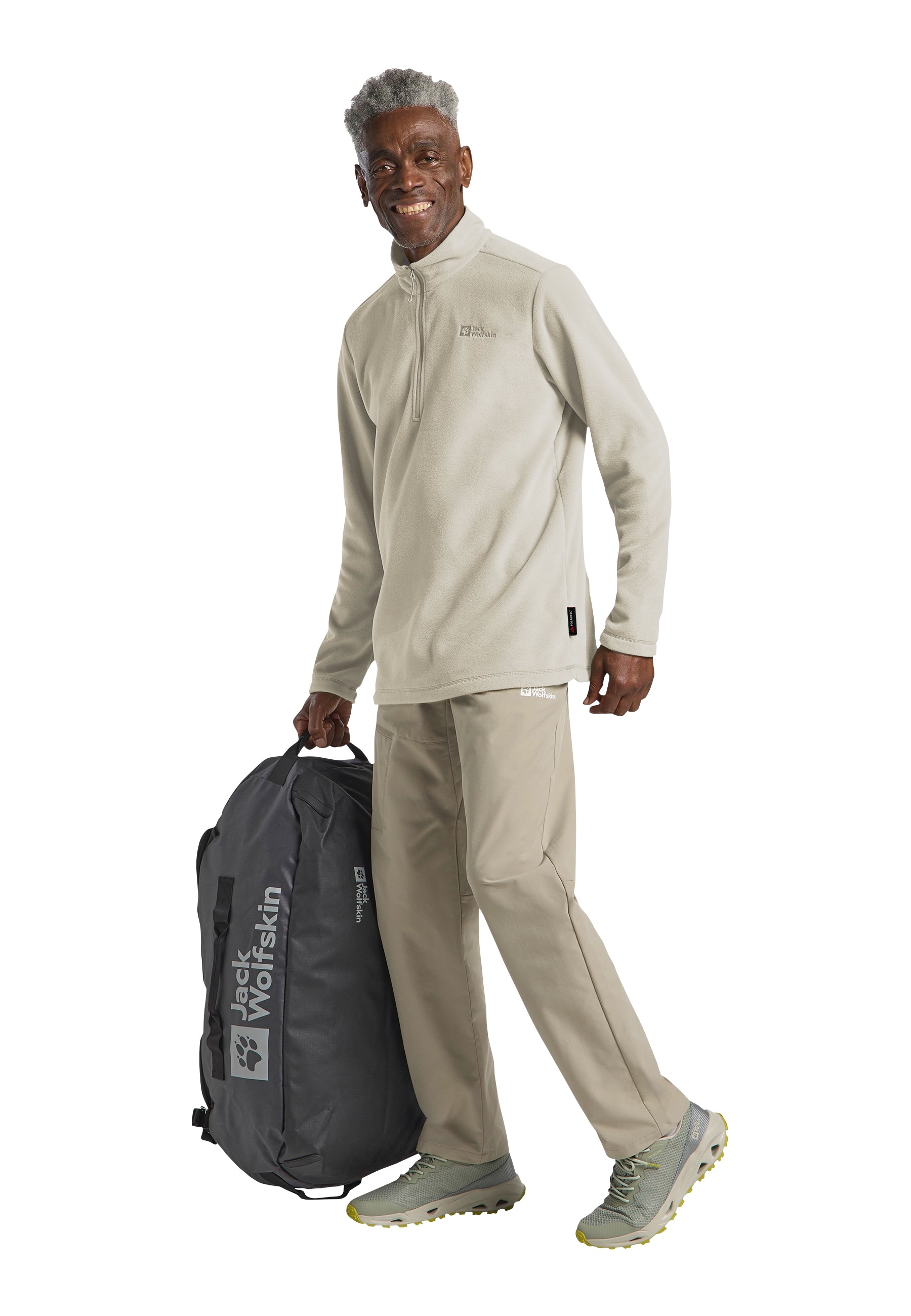 Jack Wolfskin Fleecepullover »TAUNUS HZ M«, aus recyceltem Polyester, atmungsaktiv