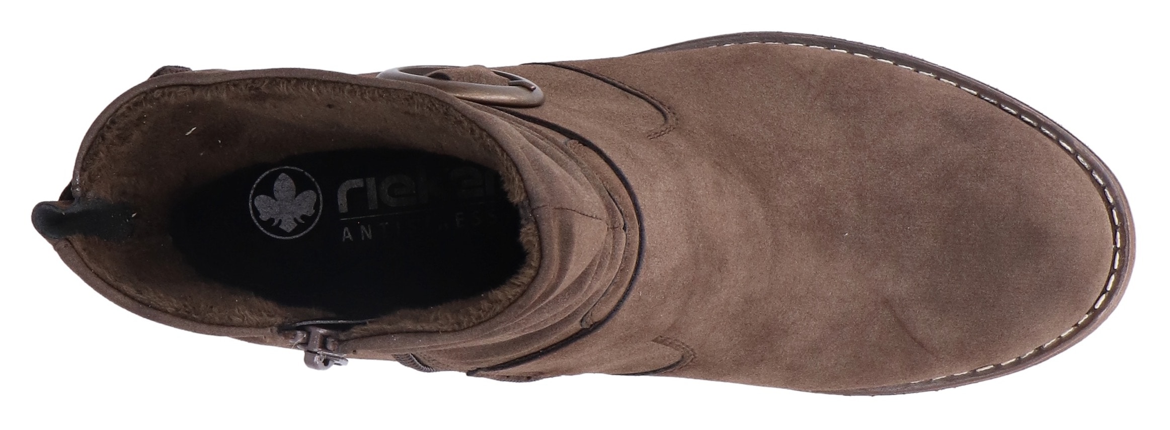 Rieker Stiefelette  Boots, Blockabsatz, slouchy Schaft und Innenreißverschluss