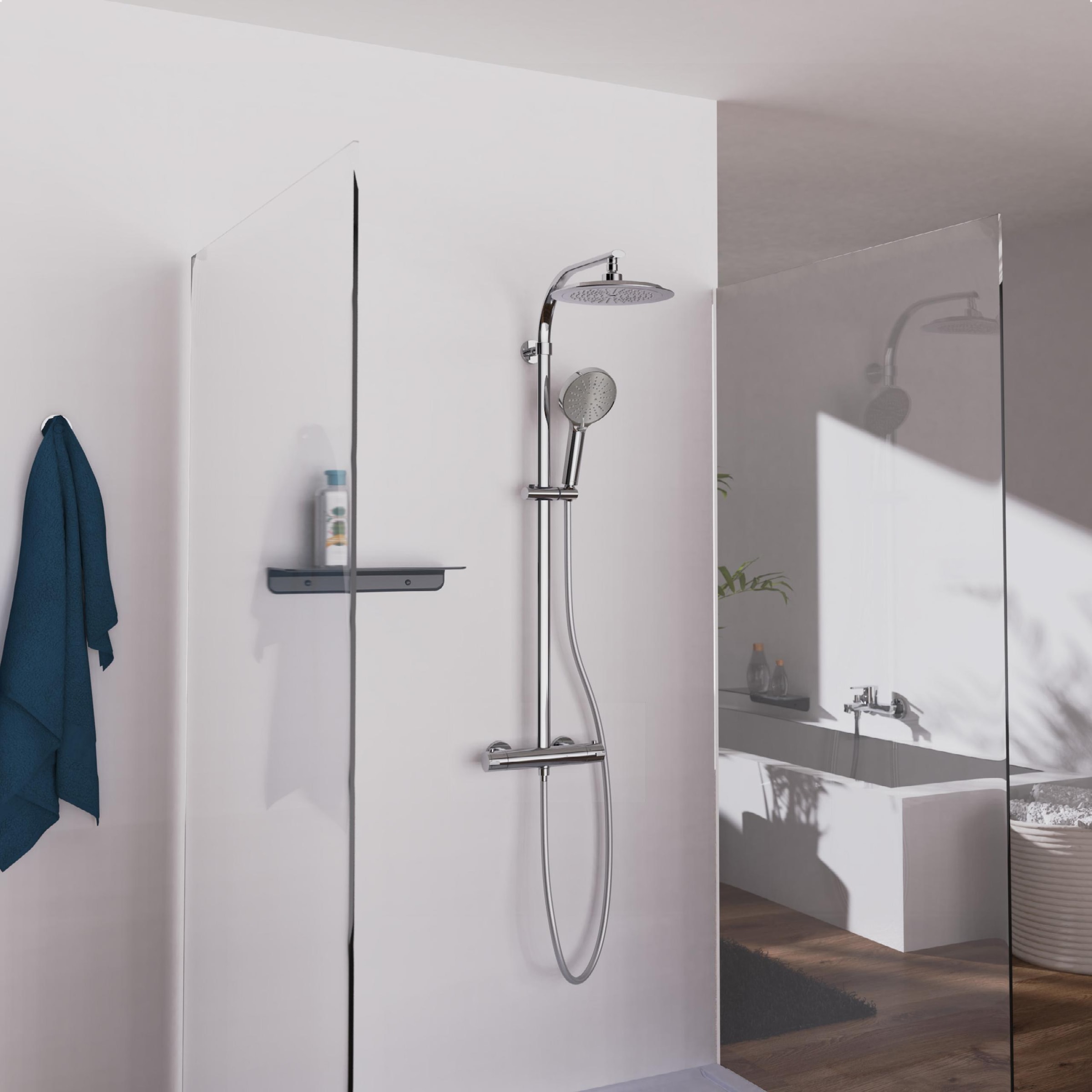 Schütte Duschsäule »MADURA FRESH« inkl. Wasserspardichtung, Sicherheitssperre, Antikalk, höhenverstellb.