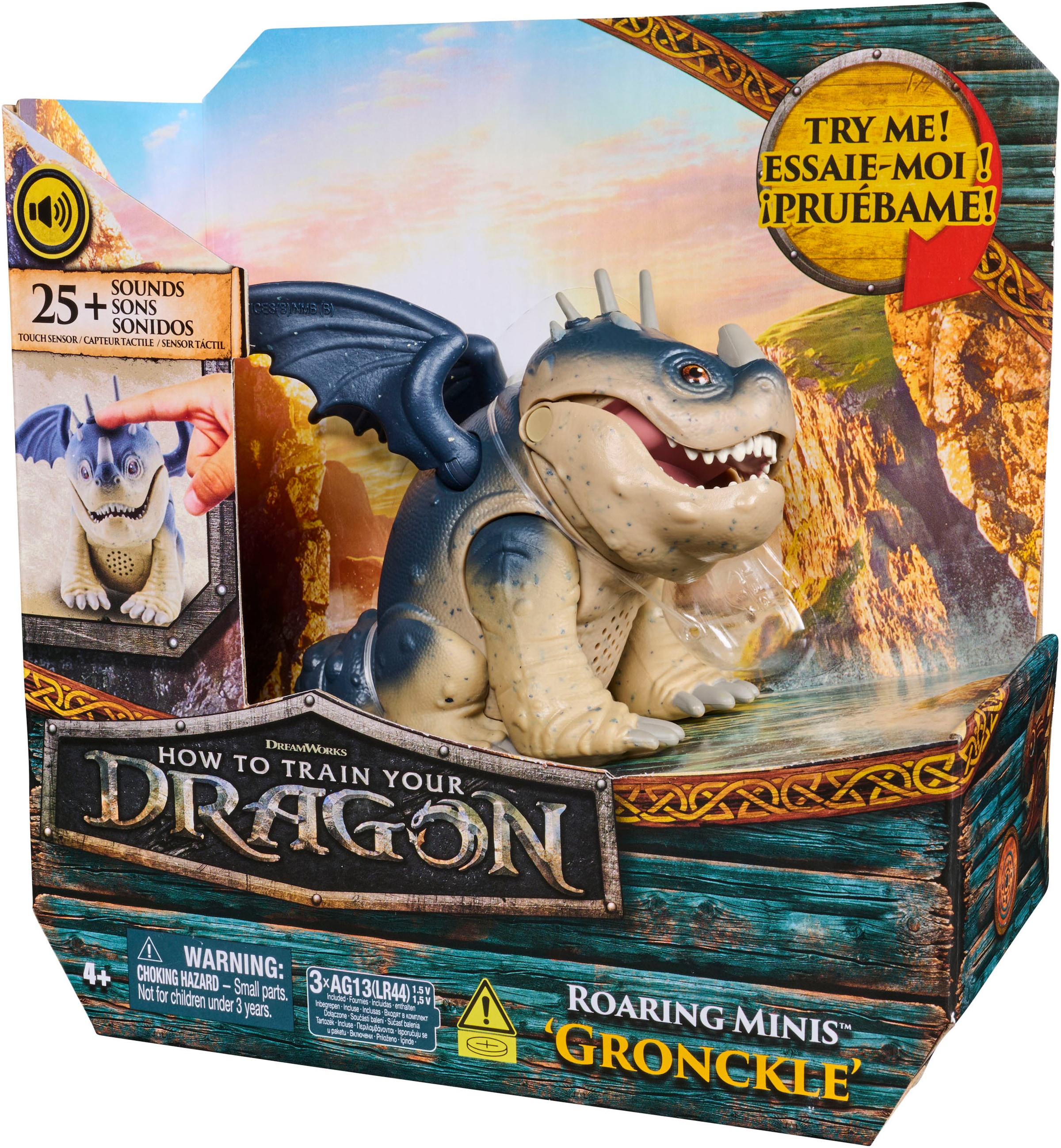 Spin Master Spielfigur »Drachenzähmen leicht gemacht, Interaktiver Mini-Drache Fleischklop«, mit 25 Soundeffekten