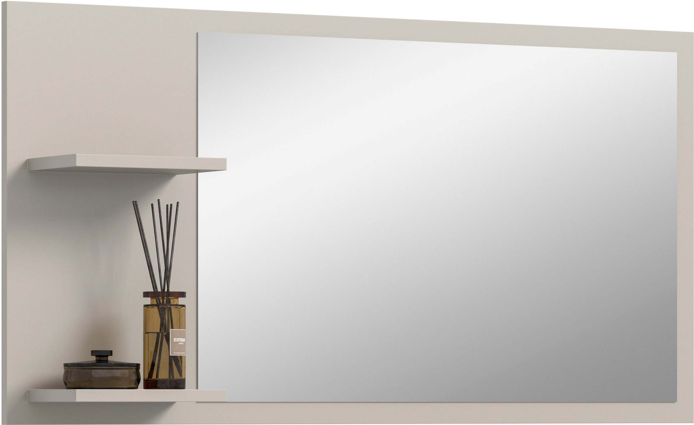 INOSIGN Spiegel »TATIO, 106x55x16 cm, 2 Ablageböden, große Spiegelfläche« Garderobenspiegel, Flurspiegel