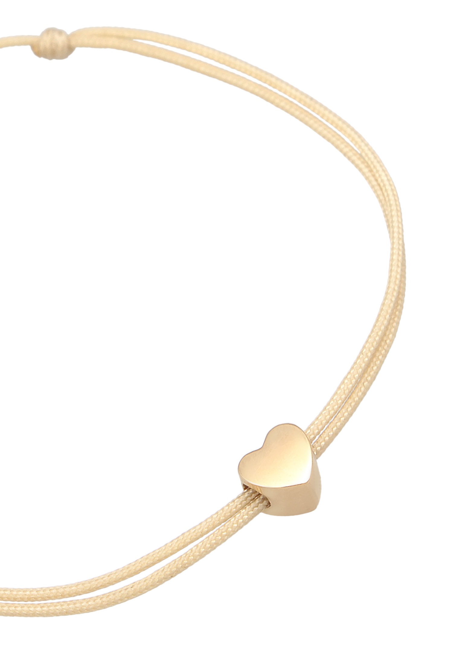 Elli Armkette »Armband Herz Liebe Textil Romantik 925 Silber«