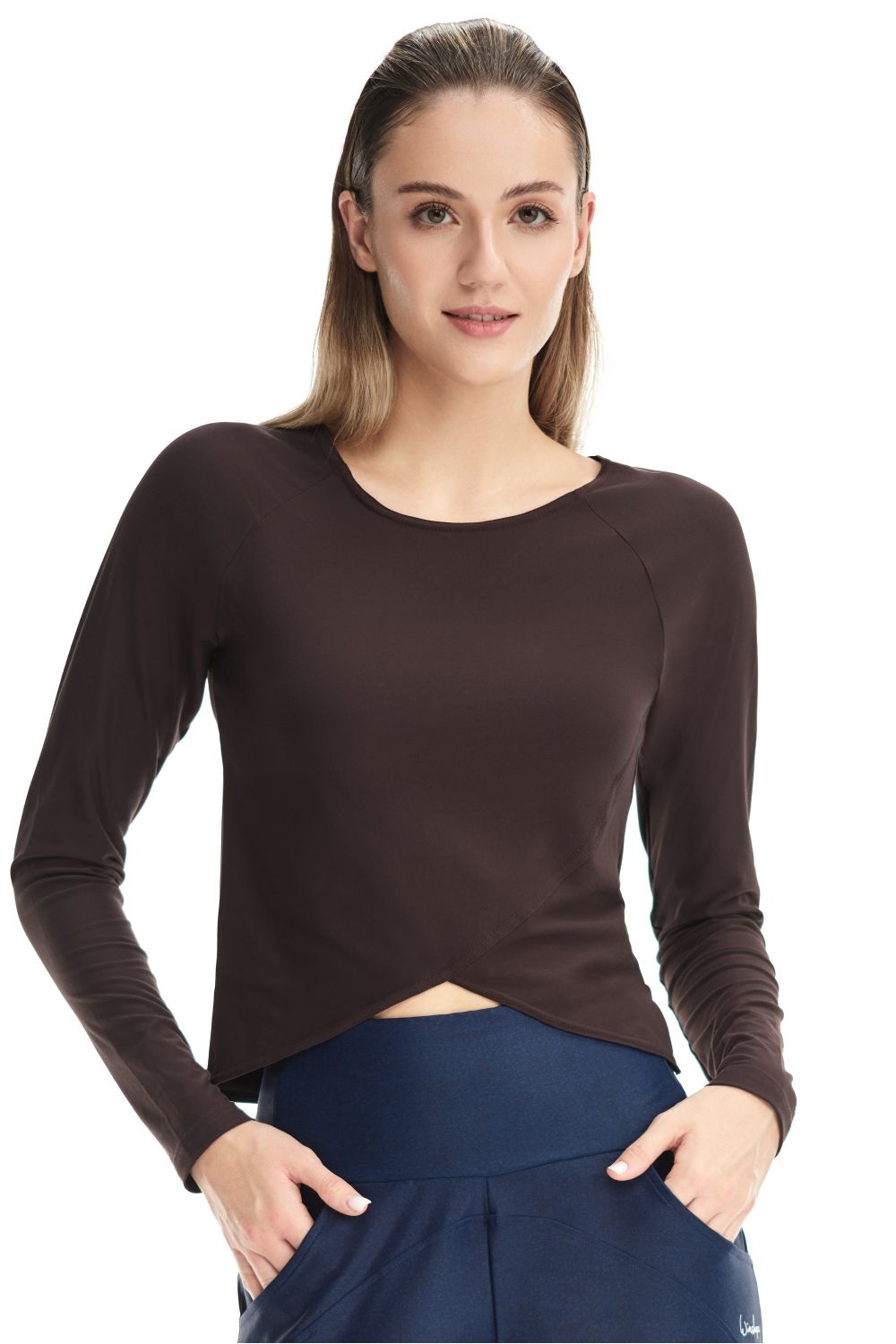 Winshape Langarmshirt »Cropped Functional Light and Soft« Overlap-Applikation