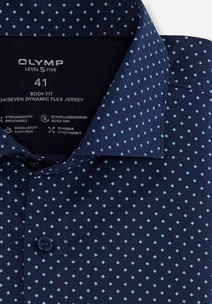 OLYMP Businesshemd »Level Five 24/Seven body fit Jerseyhemd«