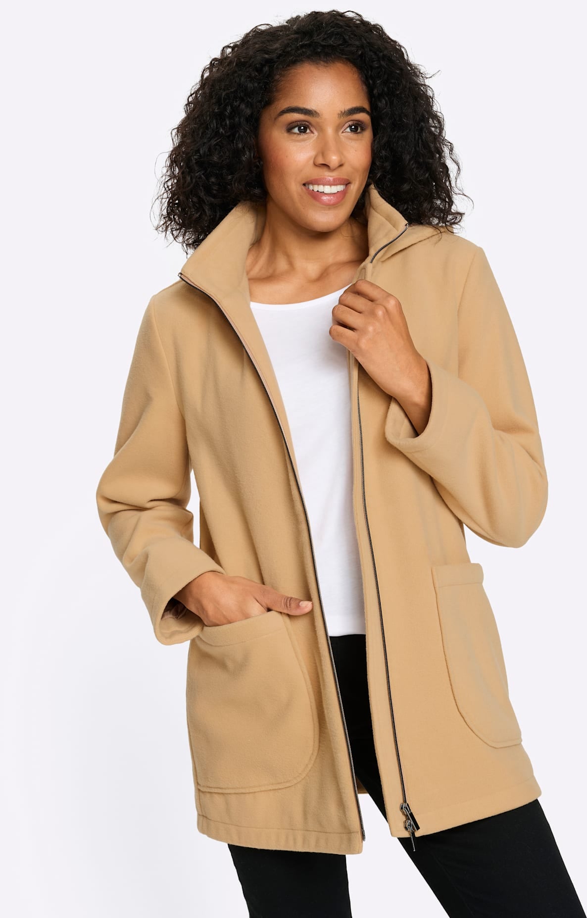 Classic Basics Langjacke mit Kapuze