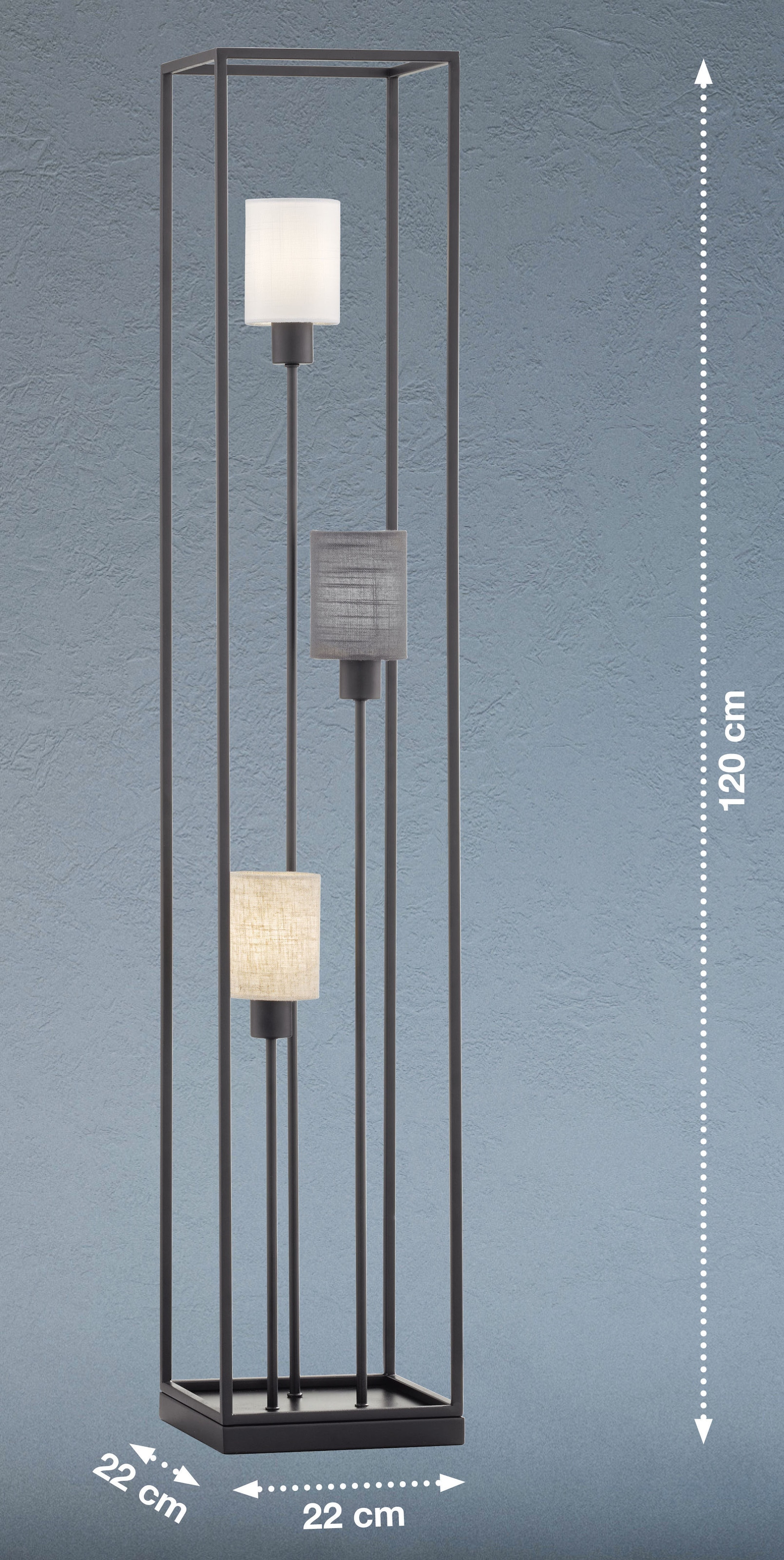 FISCHER & HONSEL Stehlampe »Isko«, 3 flammig, Leuchtmittel E14 | ohne Leuchtmittel