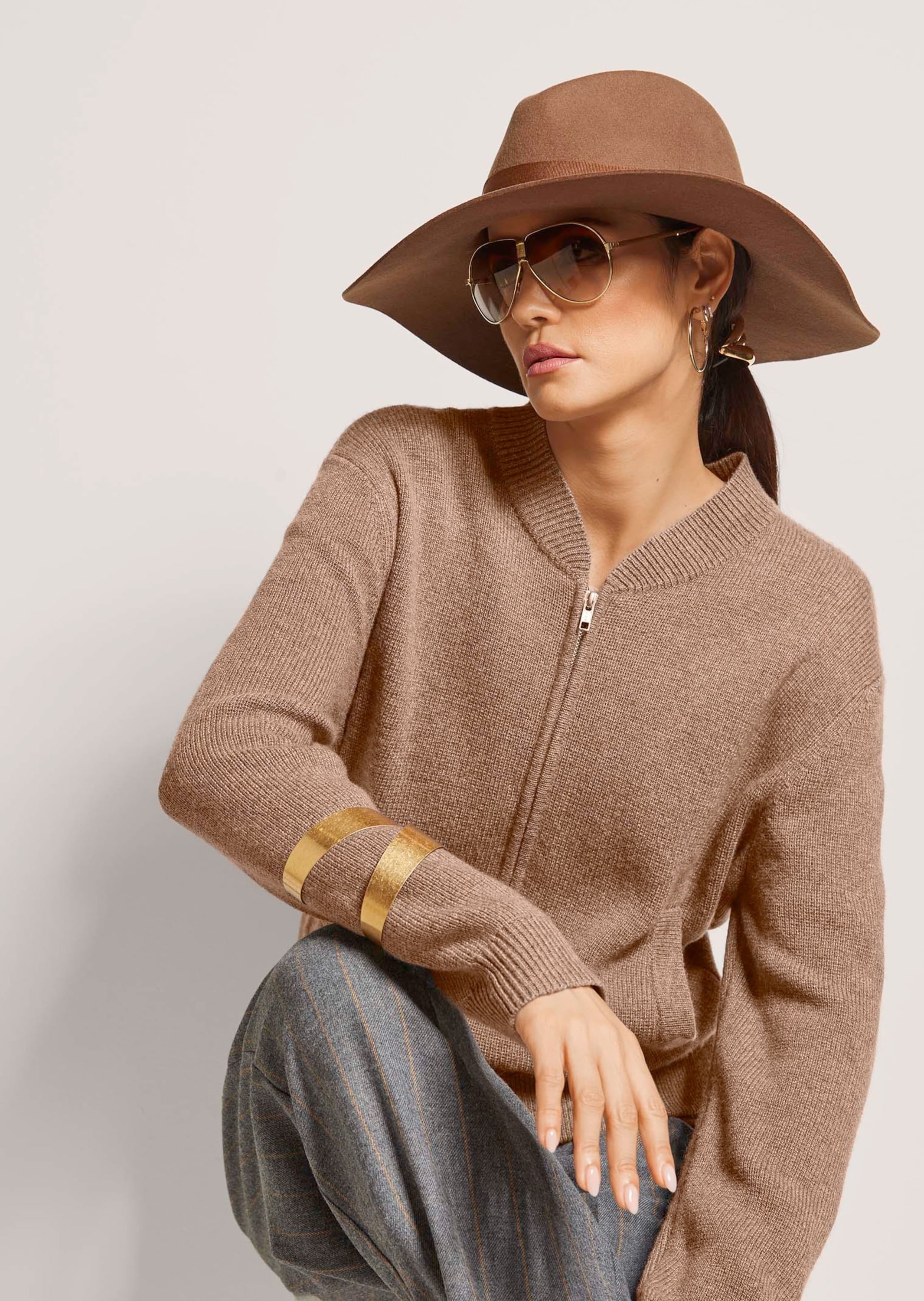 MADELEINE Strickjacke »Blouson Sportiver Strick-Blouson mit Reißverschluss« Strickblouson