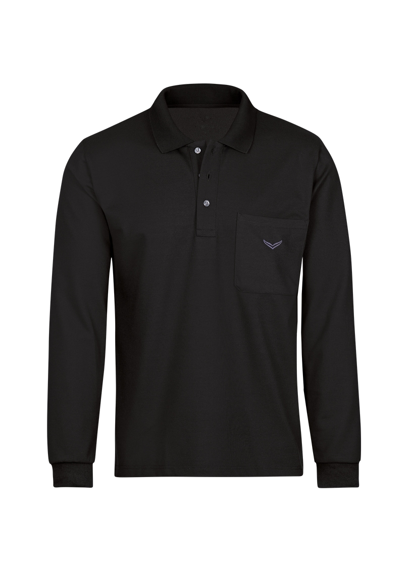 Poloshirt »TRIGEMA Langarm Poloshirt aus Baumwolle«