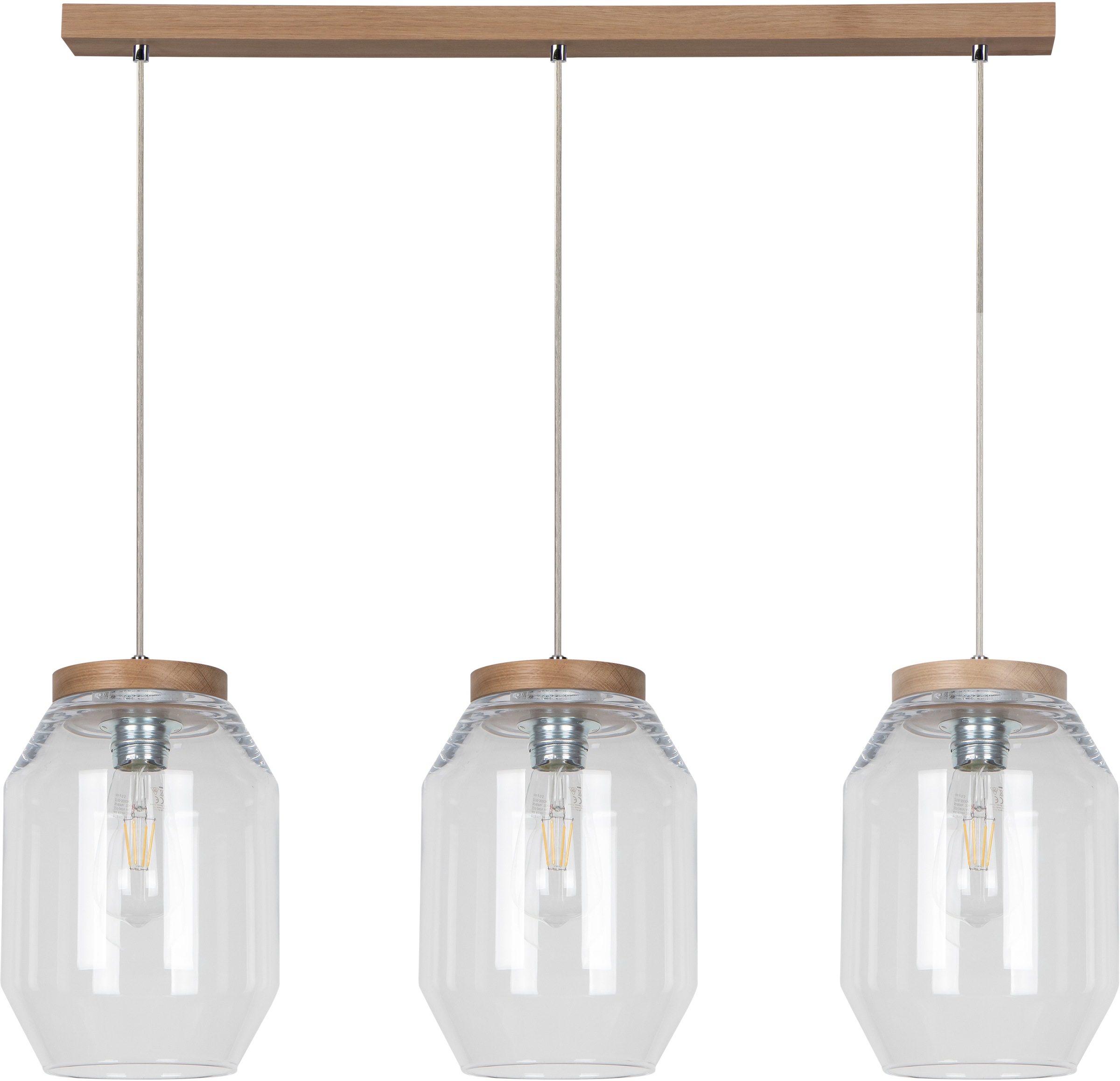 BRITOP LIGHTING Pendelleuchte »Vaso«, Naturprodukt aus Kiefernholz,  Nachhaltig, Hochwertige Glasschirme online bei OTTO