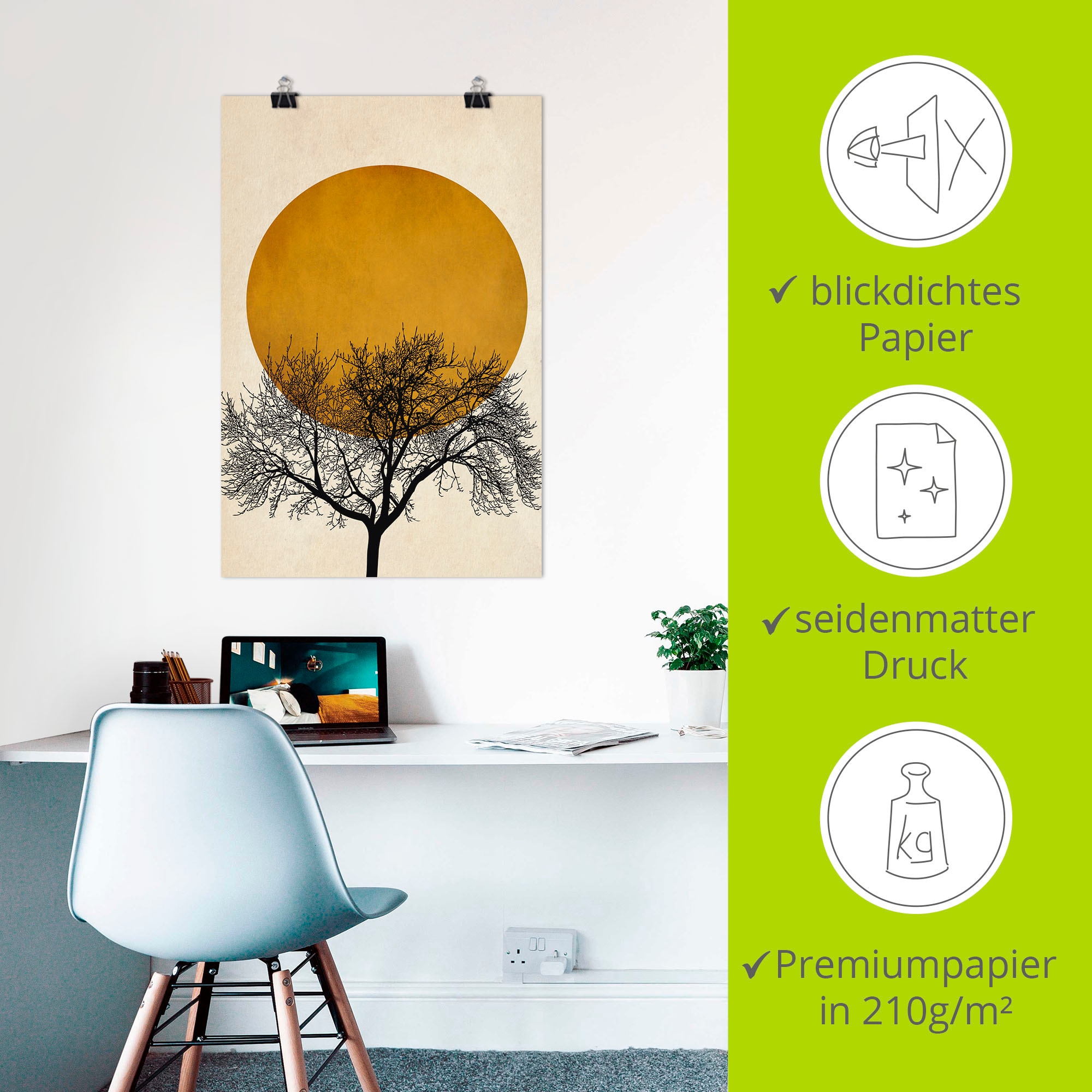 Artland Poster »Wintermorgen« Baumbilder 1 Stk. tlg. ohne Rahmen