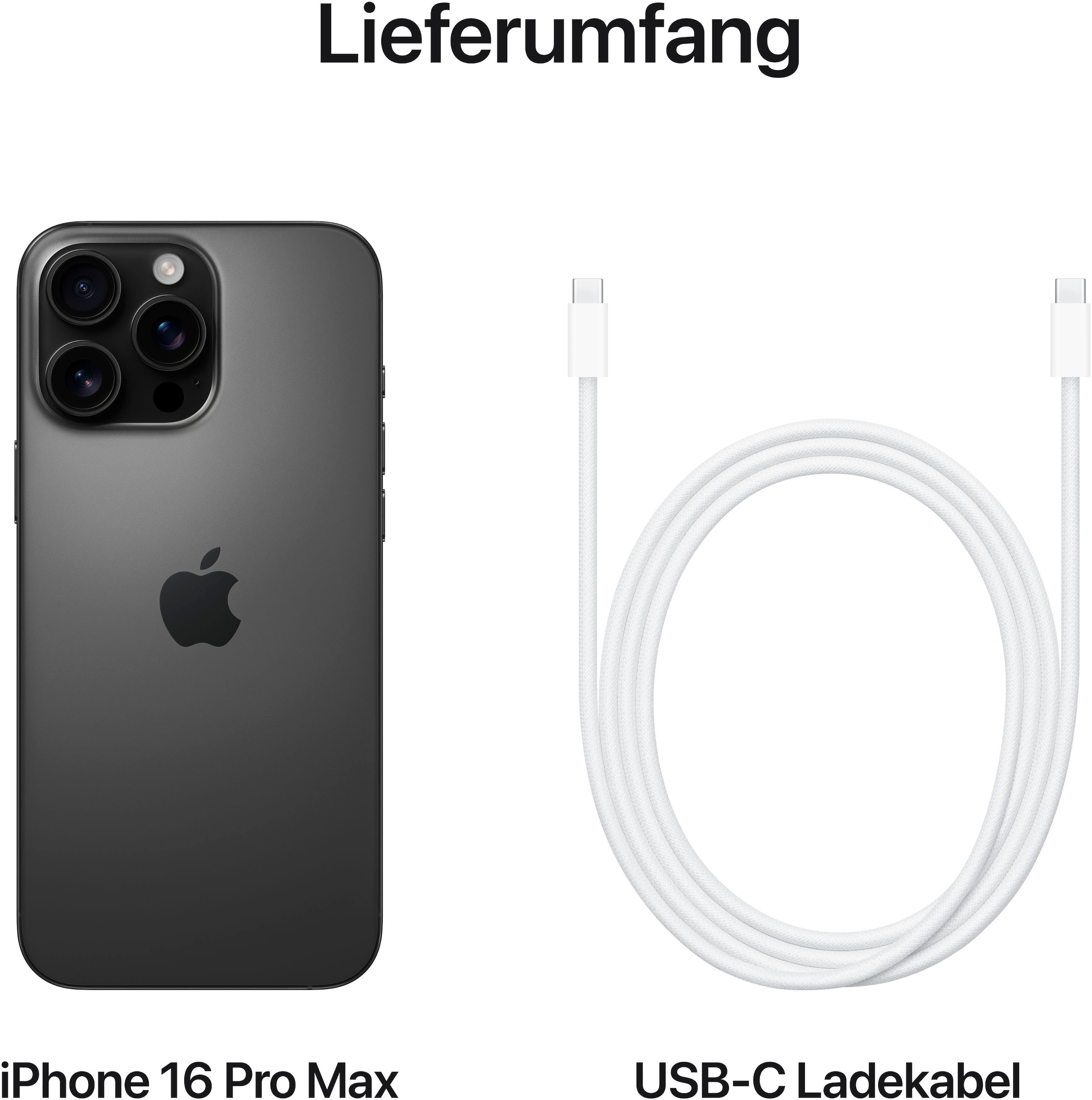 Apple Smartphone »iPhone 16 Pro Max«, Titan Schwarz