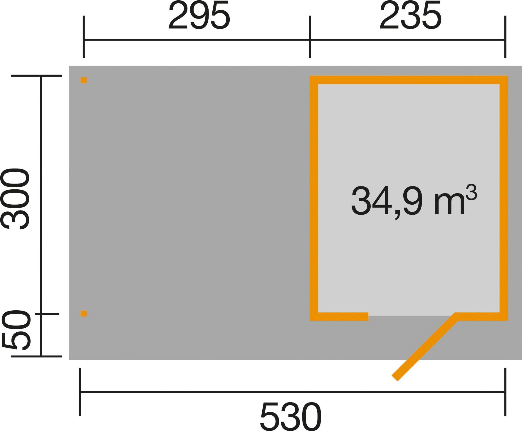 weka Gartenhaus »Designhaus 172 B« mit Anbaudach