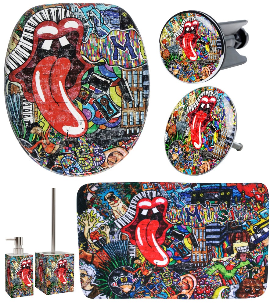 Sanilo Badaccessoire-Set »Graffiti«, (Komplett-Set, 6 tlg.)