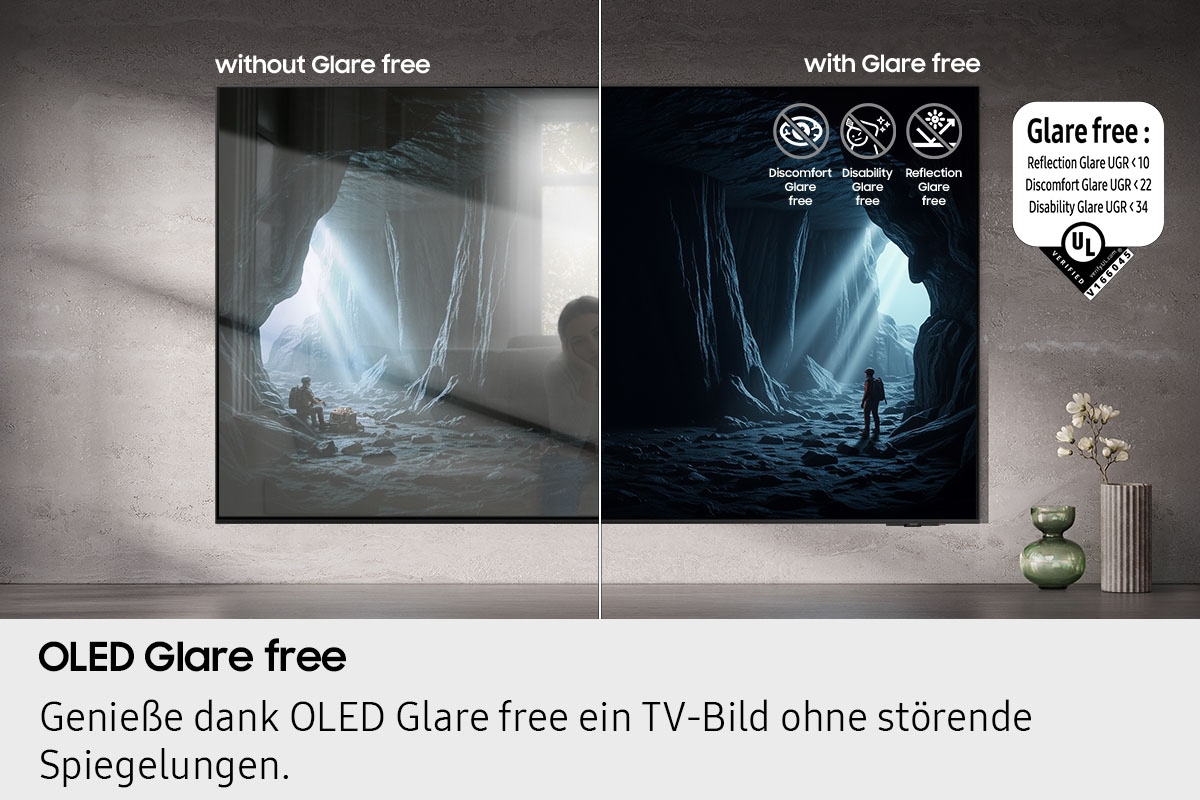 Samsung OLED-Fernseher »GQ77S95FAT« 195 cm/77 ″ Smart-TV HDR Pro & Glare Free, Dolby Atmos & AI Sound, Gaming Hub, bis zu 165Hz