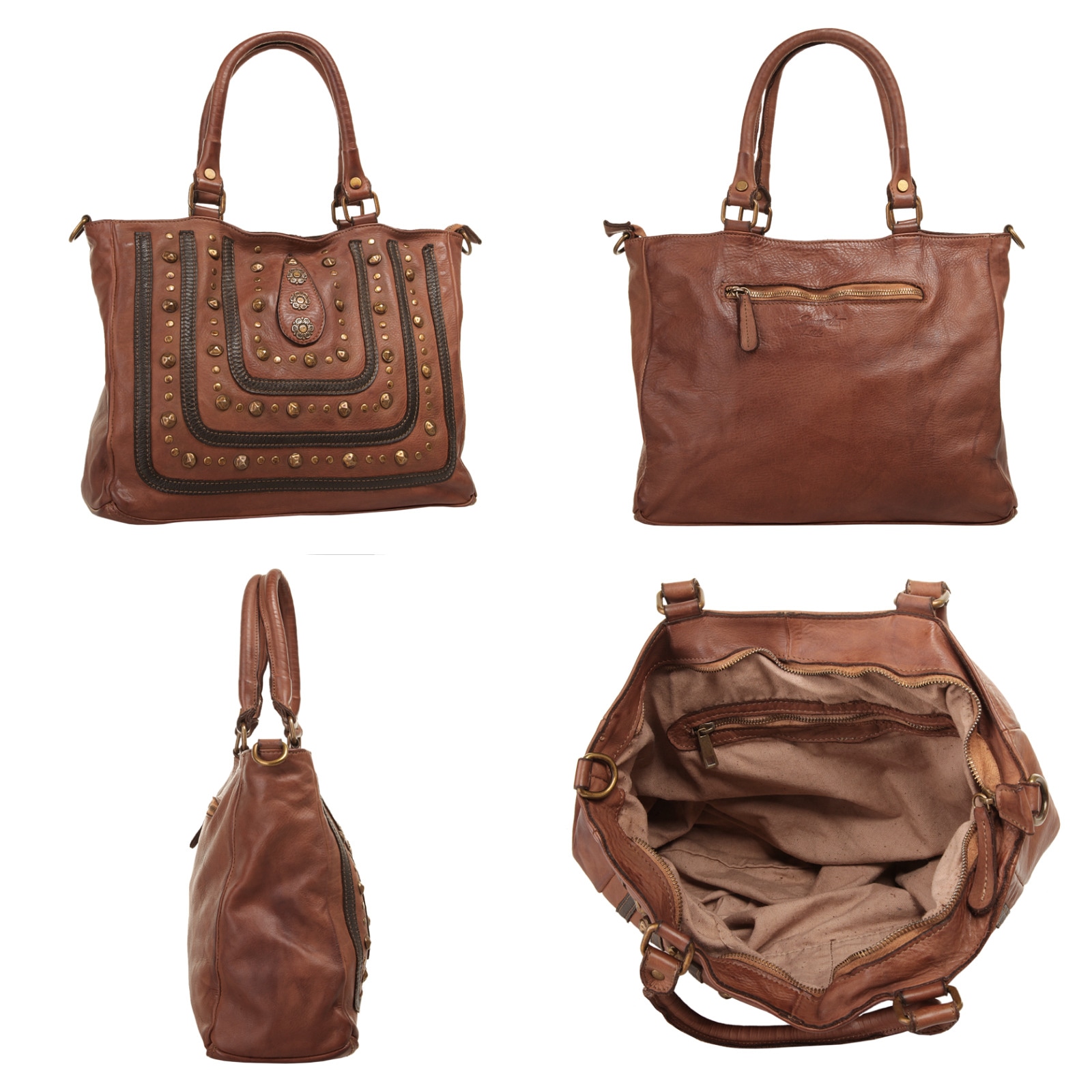 Samantha Look Shopper, echt Leder, Made in Italy