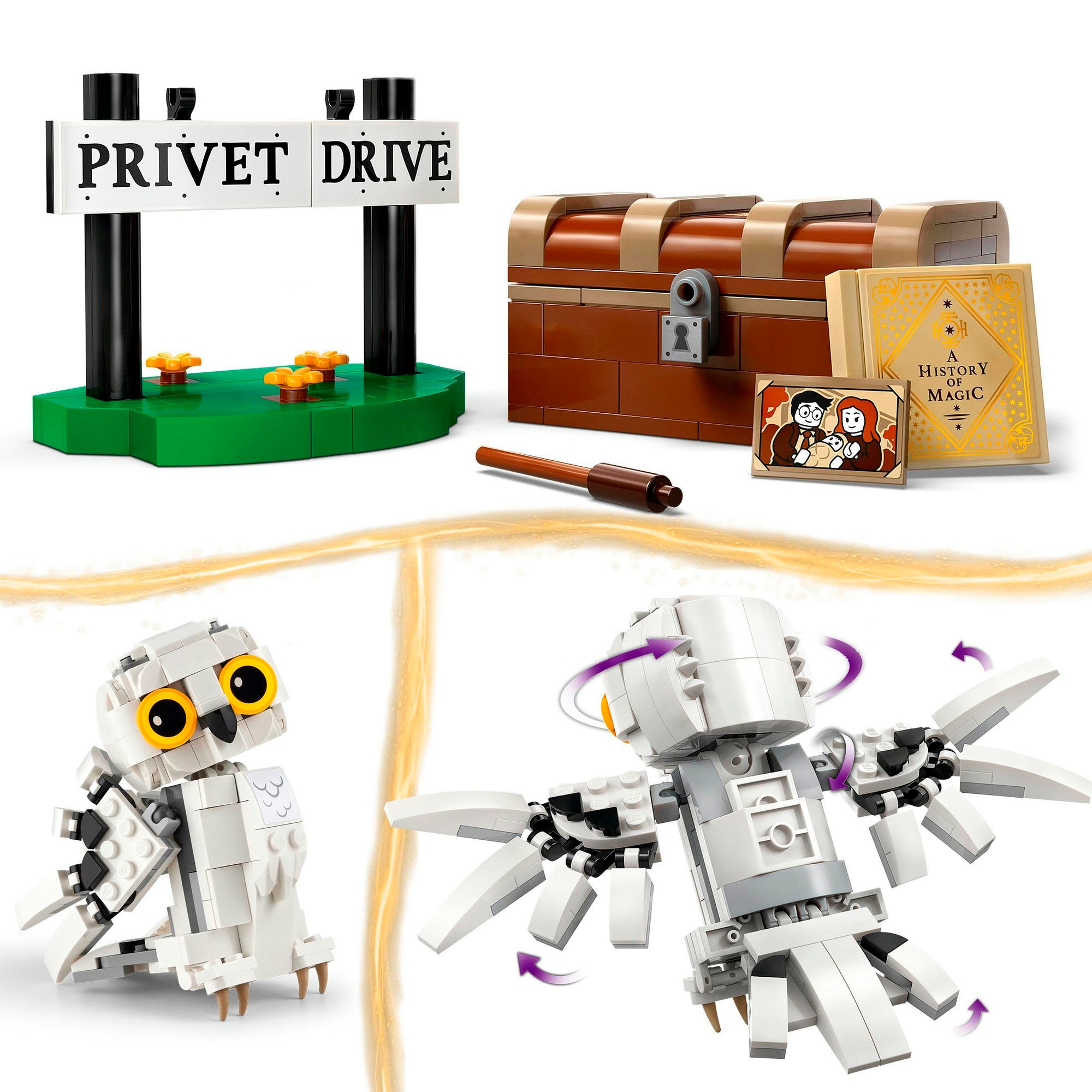 LEGO® Konstruktionsspielsteine »Hedwig™ im Ligusterweg 4 (76425), LEGO® Harry Potter™«, (337 St.), Made in Europe