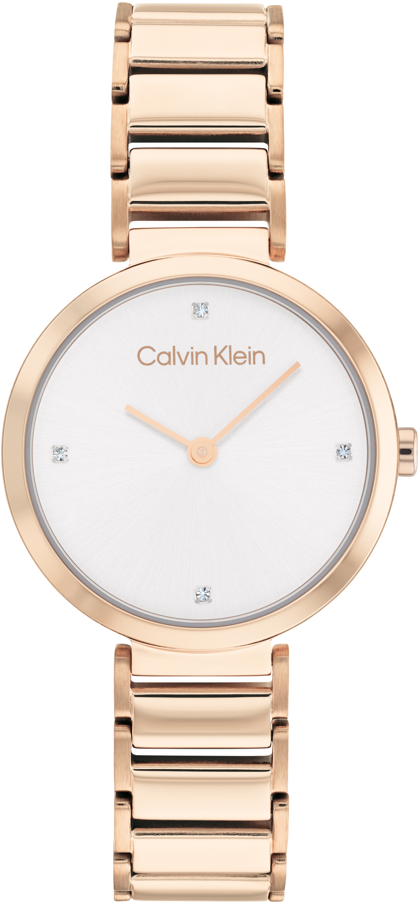 Calvin Klein Quarzuhr »Minimalistic T Bar 28 mm, 25200140«, Armbanduhr, Damenuhr, Mineralglas, Glaskristalle