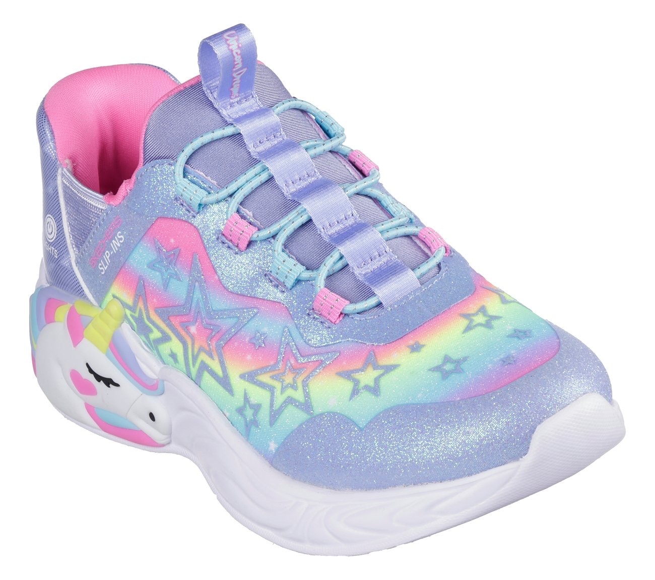 Skechers Slip-On Sneaker »UNICORN DREAMS LIGHTS«, Glitzer,-Blinkschuh zum Schlupfen,...