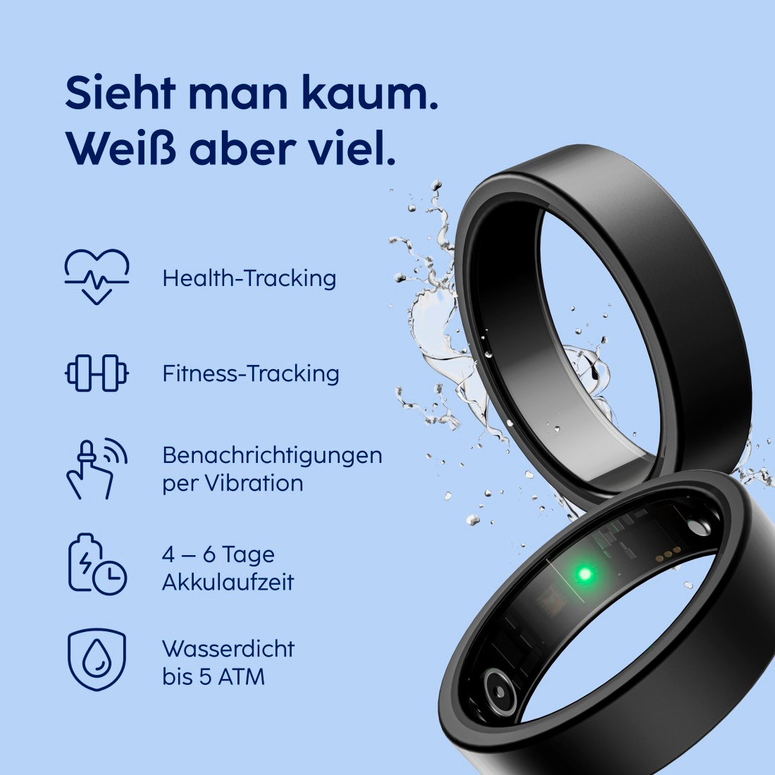 Hama Smartwatch »ARION GPS, AMOLED-Display, IP68, Telefonfunktion, 110 Sportmodi«(/ 1,32 ″)