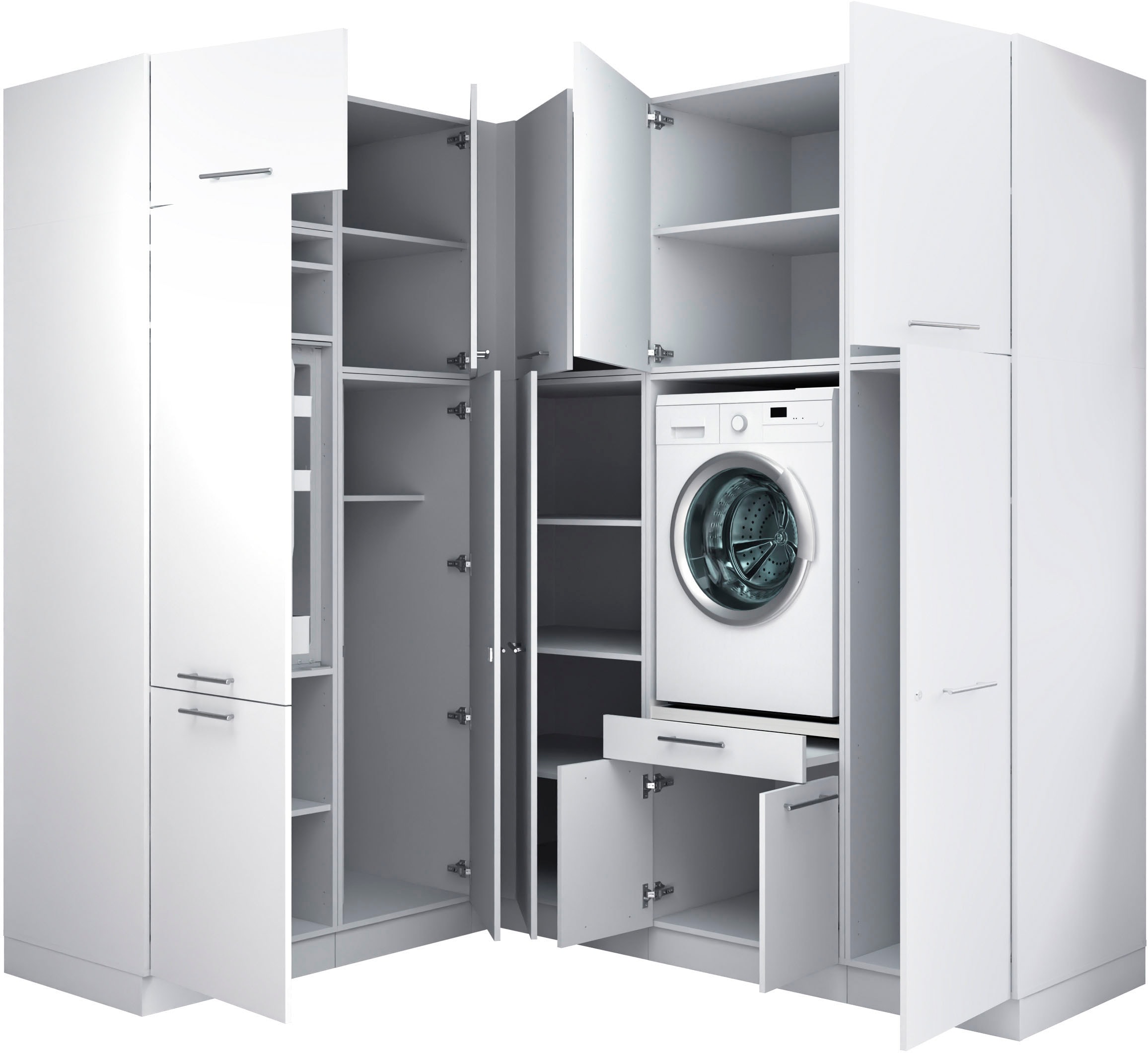 Laundreezy Mehrzweckschrank-Set »Laundreezy, 10-tlg. Mehrzweckschrank-Set B/H/T 218/238/68 cm« 10 Stk. tlg.
