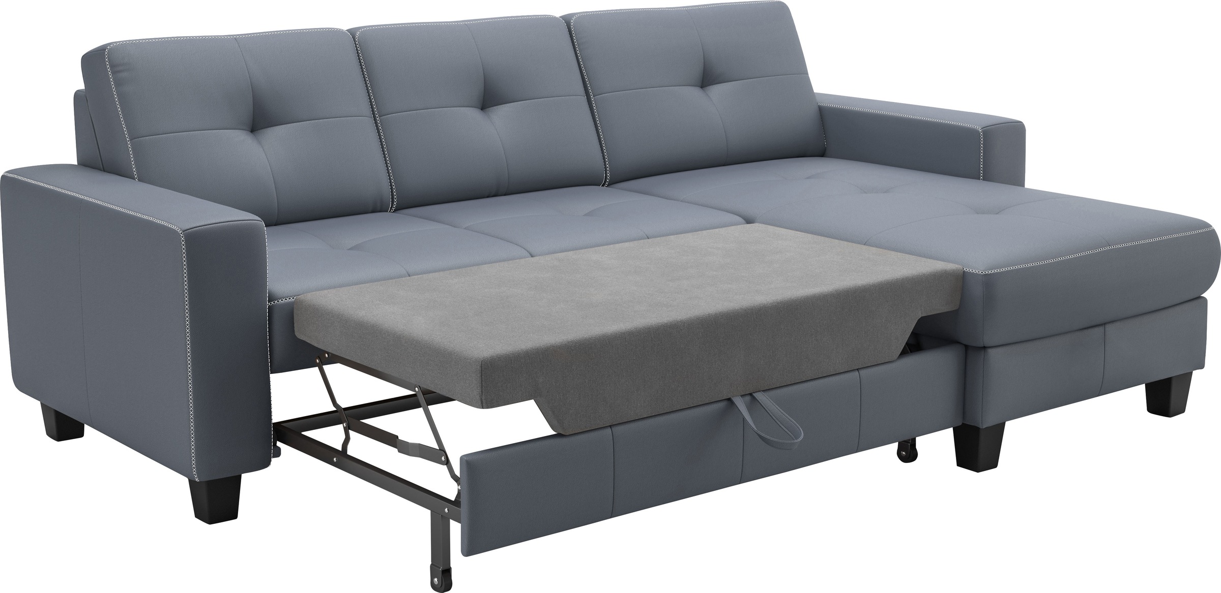 Places of Style Ecksofa »Varese«, wahlweise mit Bettfunktion und Bettkasten