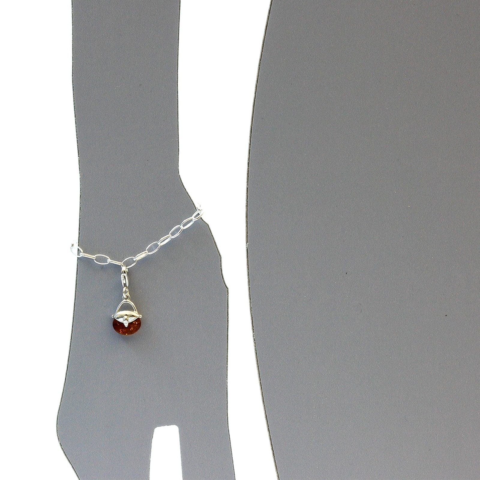 OSTSEE-SCHMUCK Kettenanhänger »- Handtasche - Silber 925/000 - Bernstein«