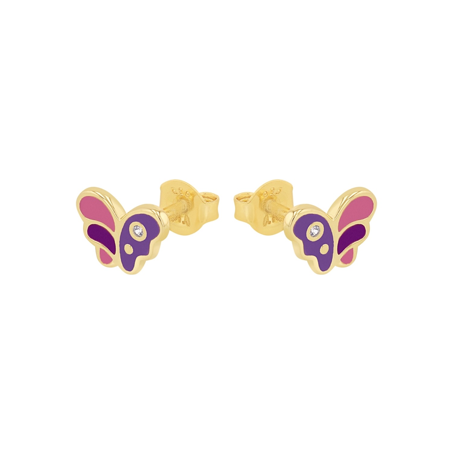 Prinzessin Lillifee Paar Ohrstecker »Schmetterlinge, 2037950«, mit Zirkonia (synth.)