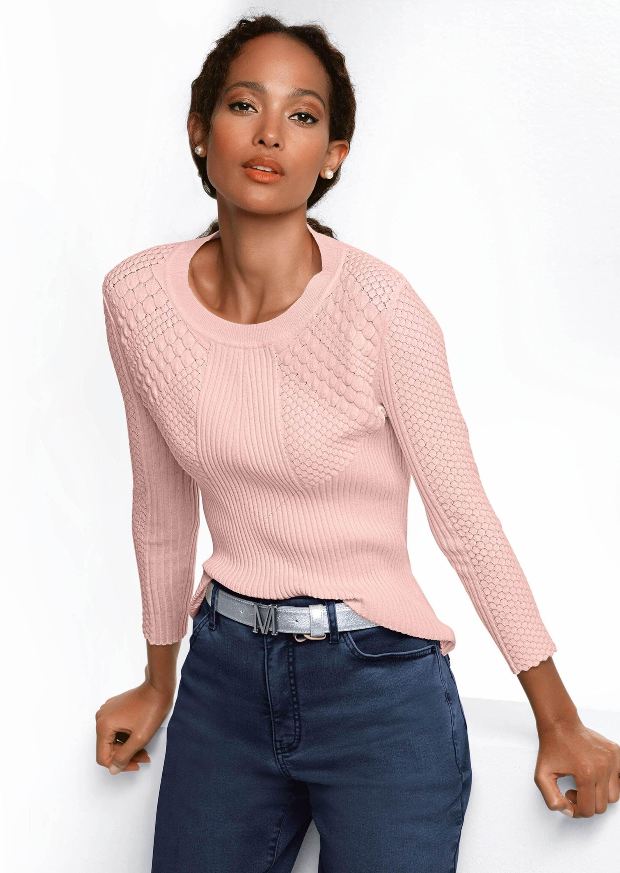 MADELEINE Longpullover »Pullover Rippstrickpullover«