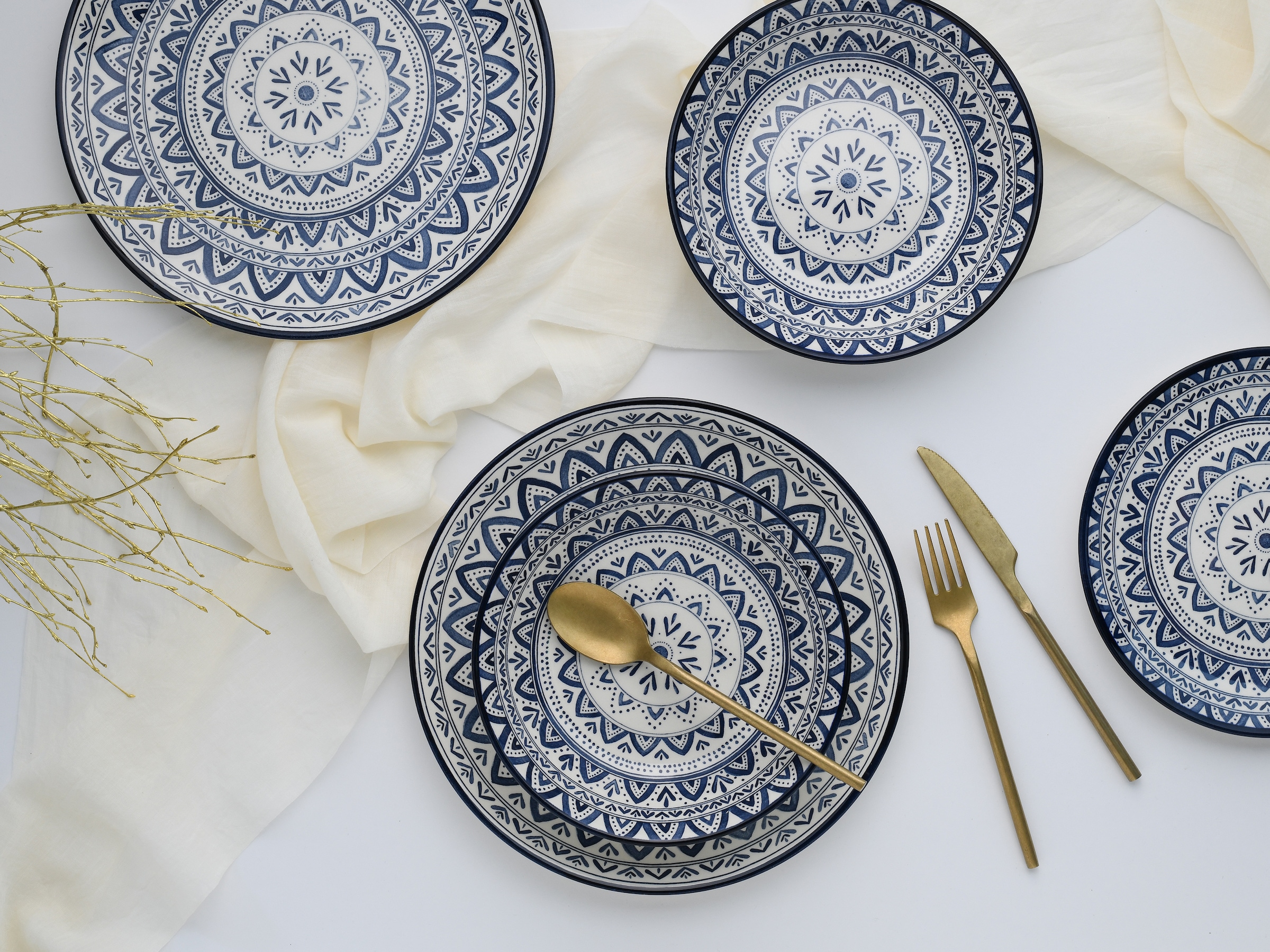 CreaTable Teller-Set »Mexico, Tellerset 18-tlg« Traditionelle Motive