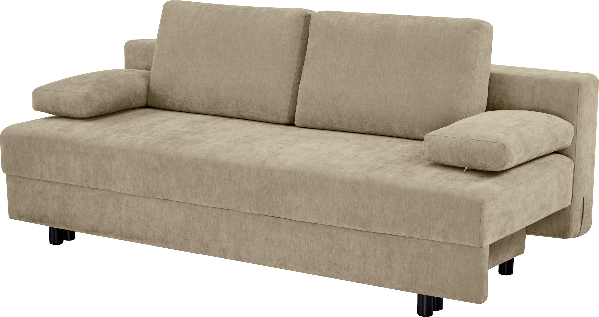 OTTO home Schlafsofa »ONNIKO, Breite: 192 cm, Liegefläche 121x192 cm, Feinstruktur-Bezug« mit Bettfunktion & Bettkasten
