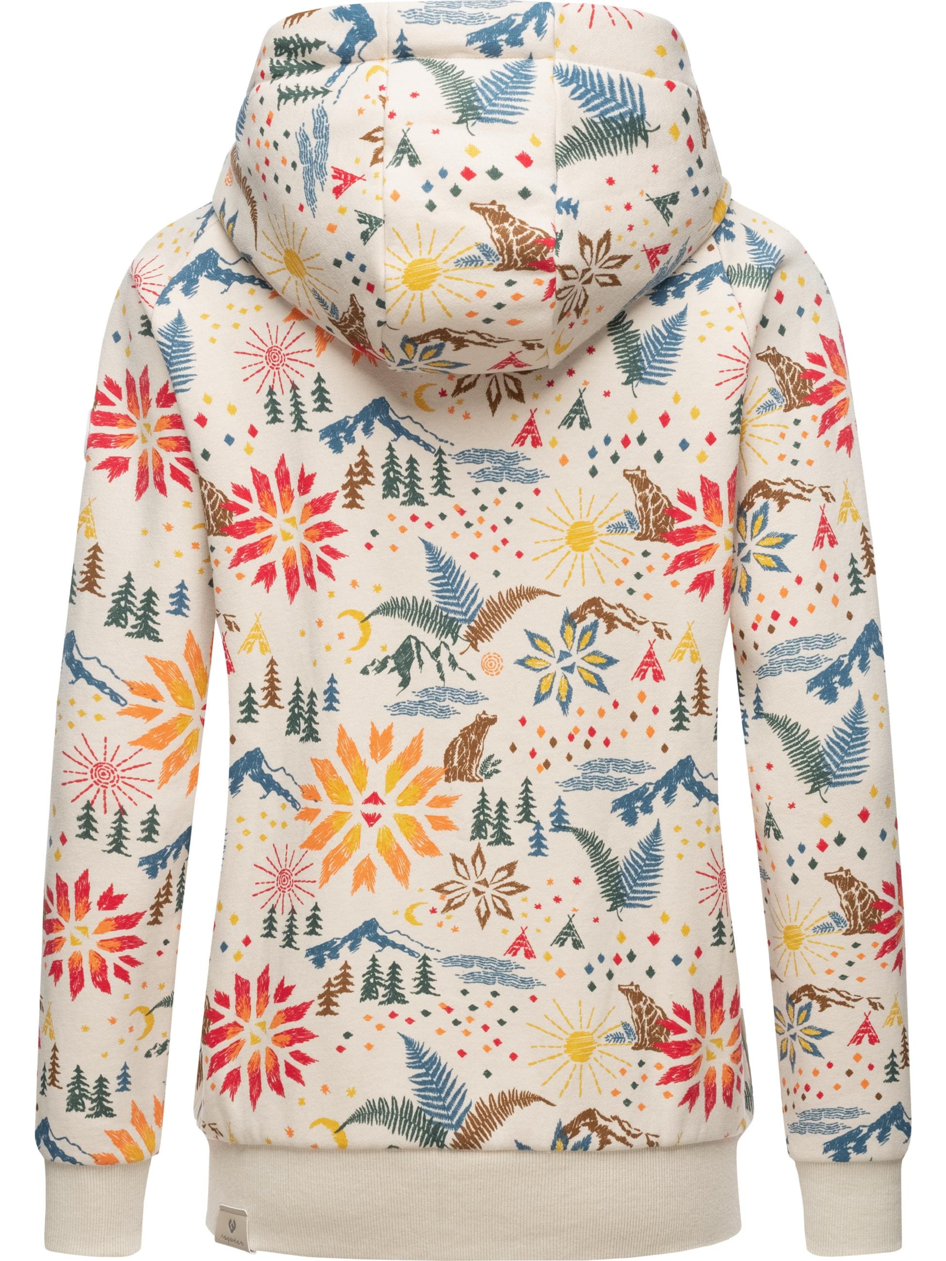 Ragwear Kapuzensweatjacke »Sweatjacke Fllow Print«