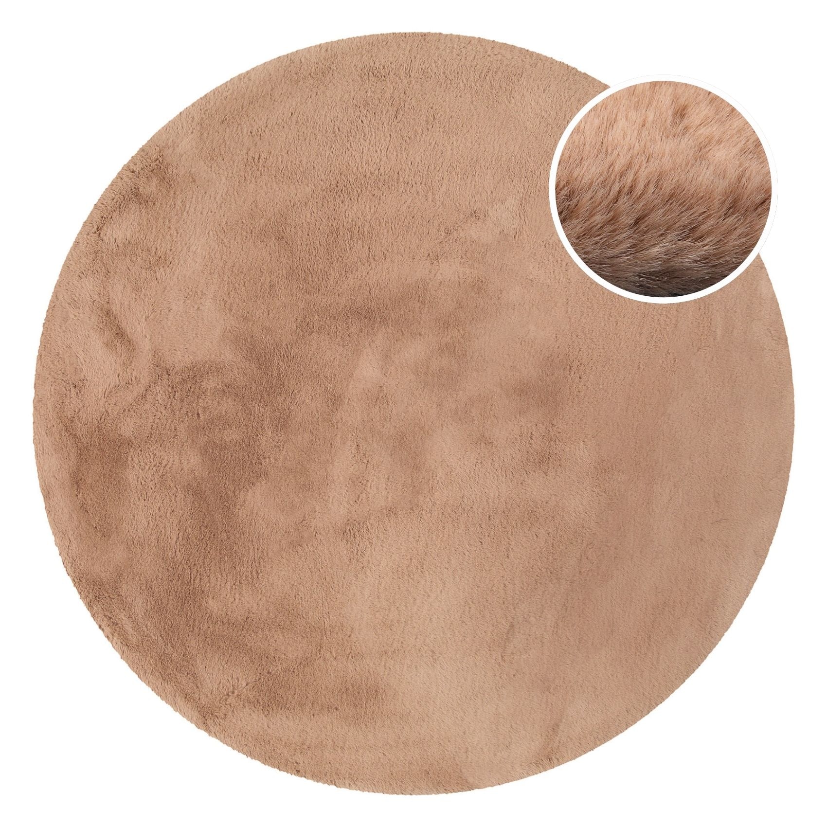 Esprit Hochflor-Teppich »Alice ESP-4377 Kunstfell«, rund, 25 mm Höhe, Kaninchenfell-Haptik, besonders weich und dicht, für alle Räume