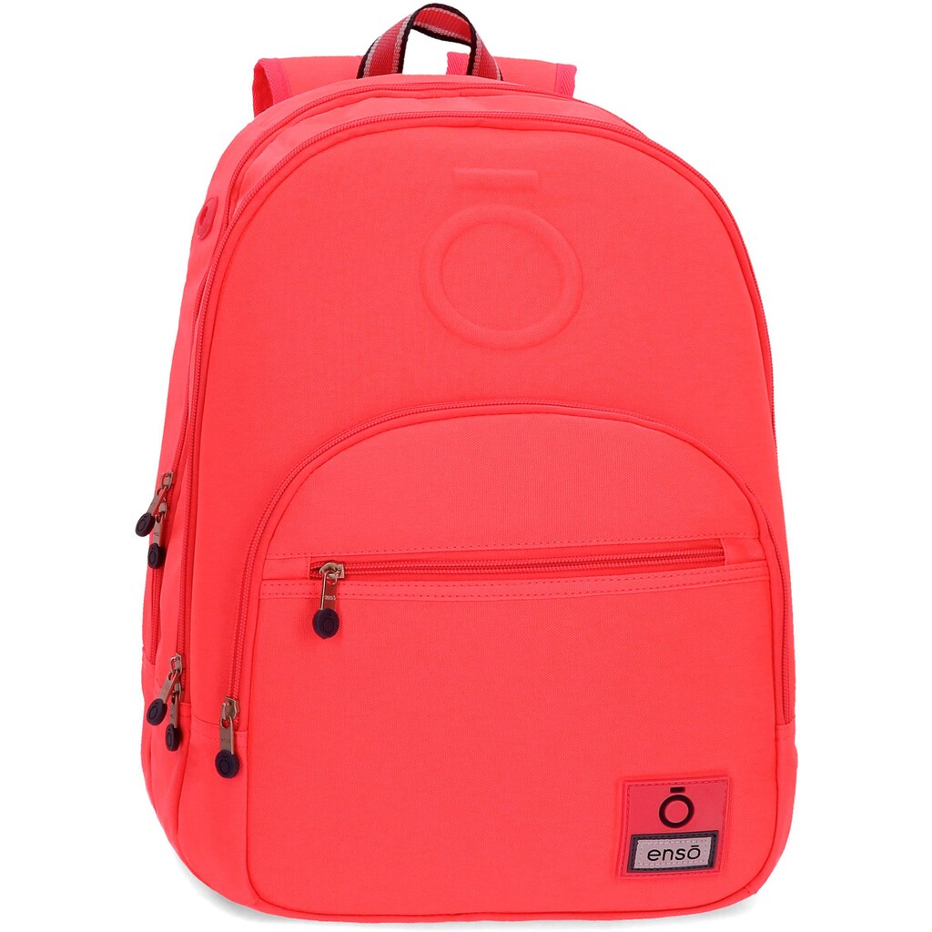 Enso Freizeitrucksack »Basic, coral«, mit Kopfhörerausgang