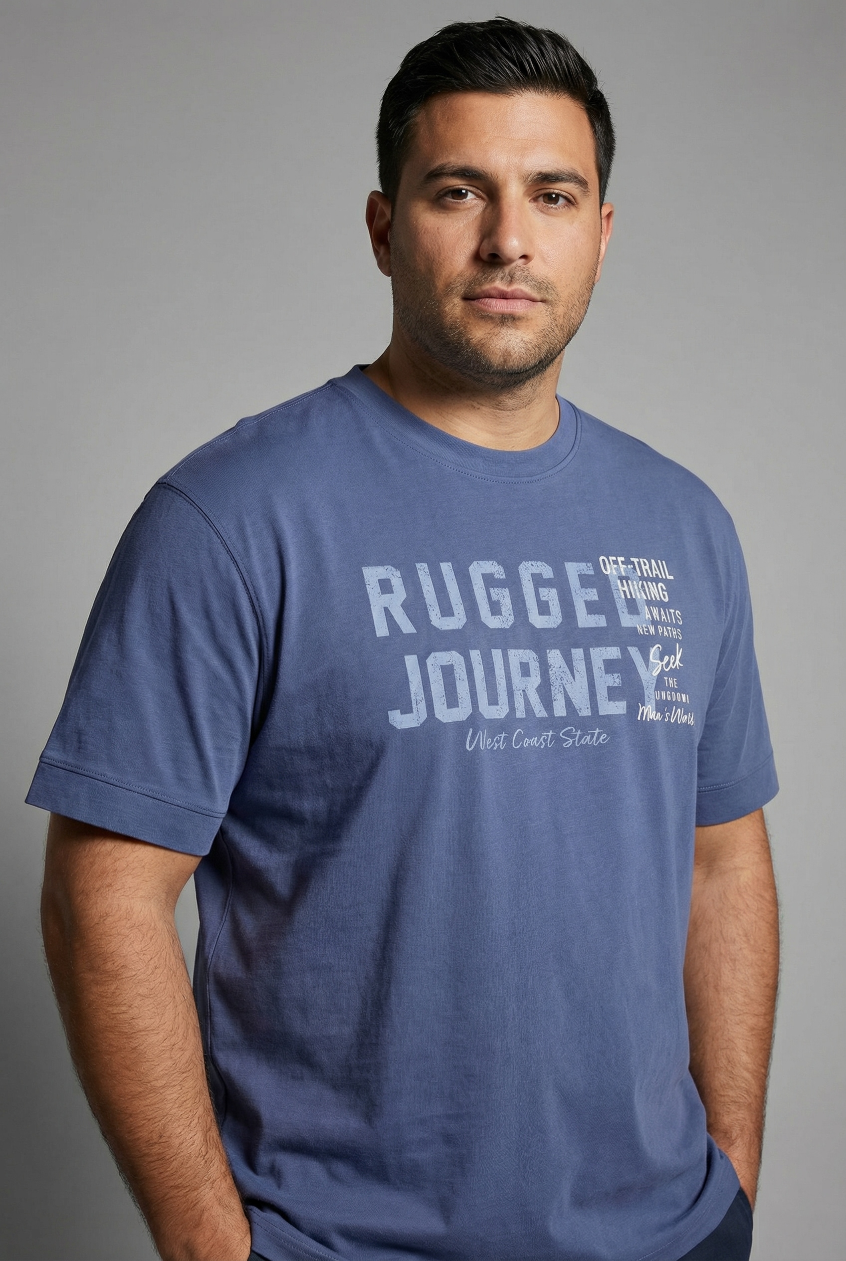 Man's World Plus Rundhalsshirt »auch in Grosse Größen bis Gr. 7XL Ärmel-Fit« Regular Fit, Kurzarm, mit Print, bedruckt, aus Single Jersey