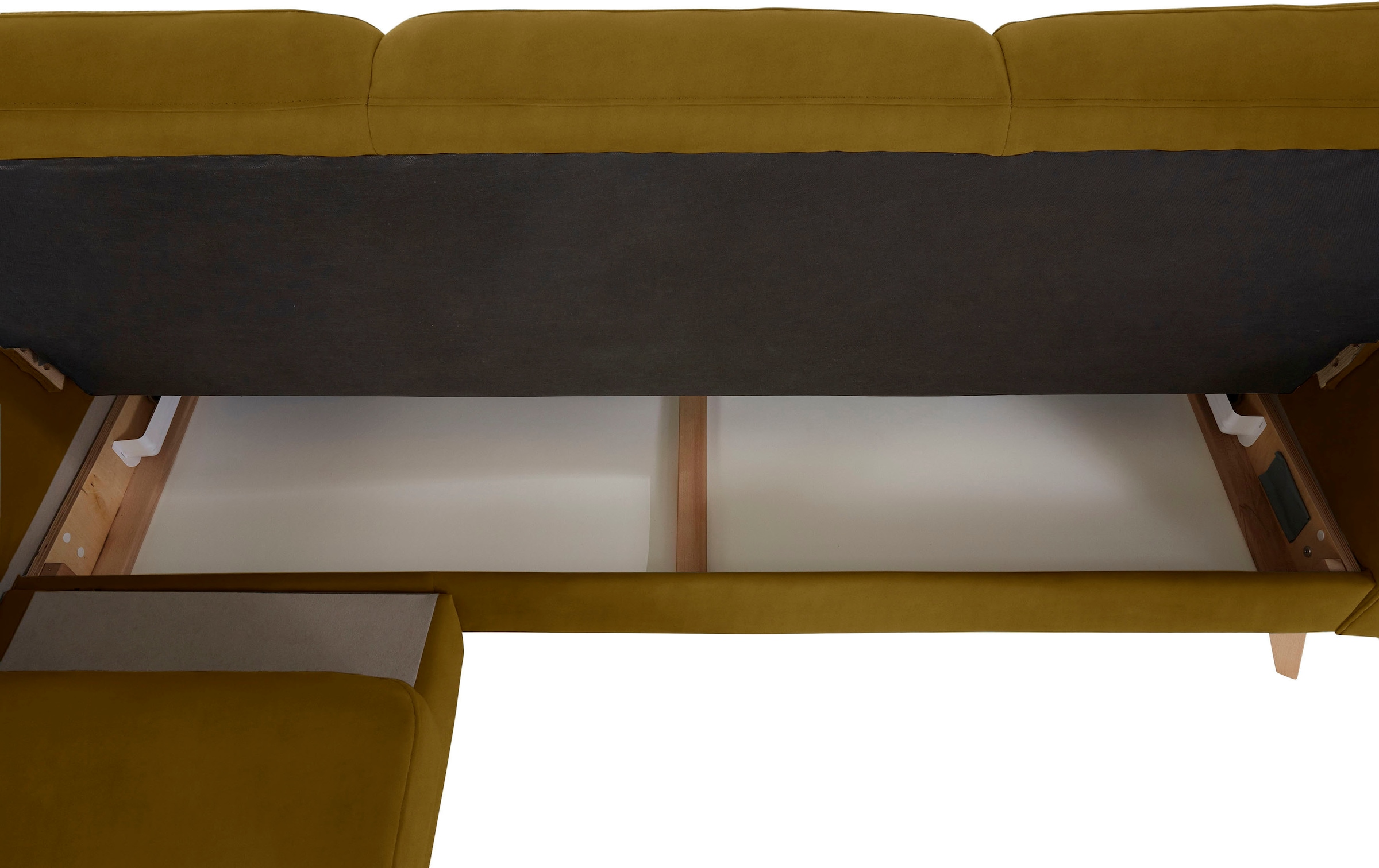 exxpo - sofa fashion Ecksofa »Nappa, kompakt und komfortabel, bequem, zeitloses Design, L-Form«, tolle Detailverarbeitung, inkl. Bettfunktion und Bettkasten