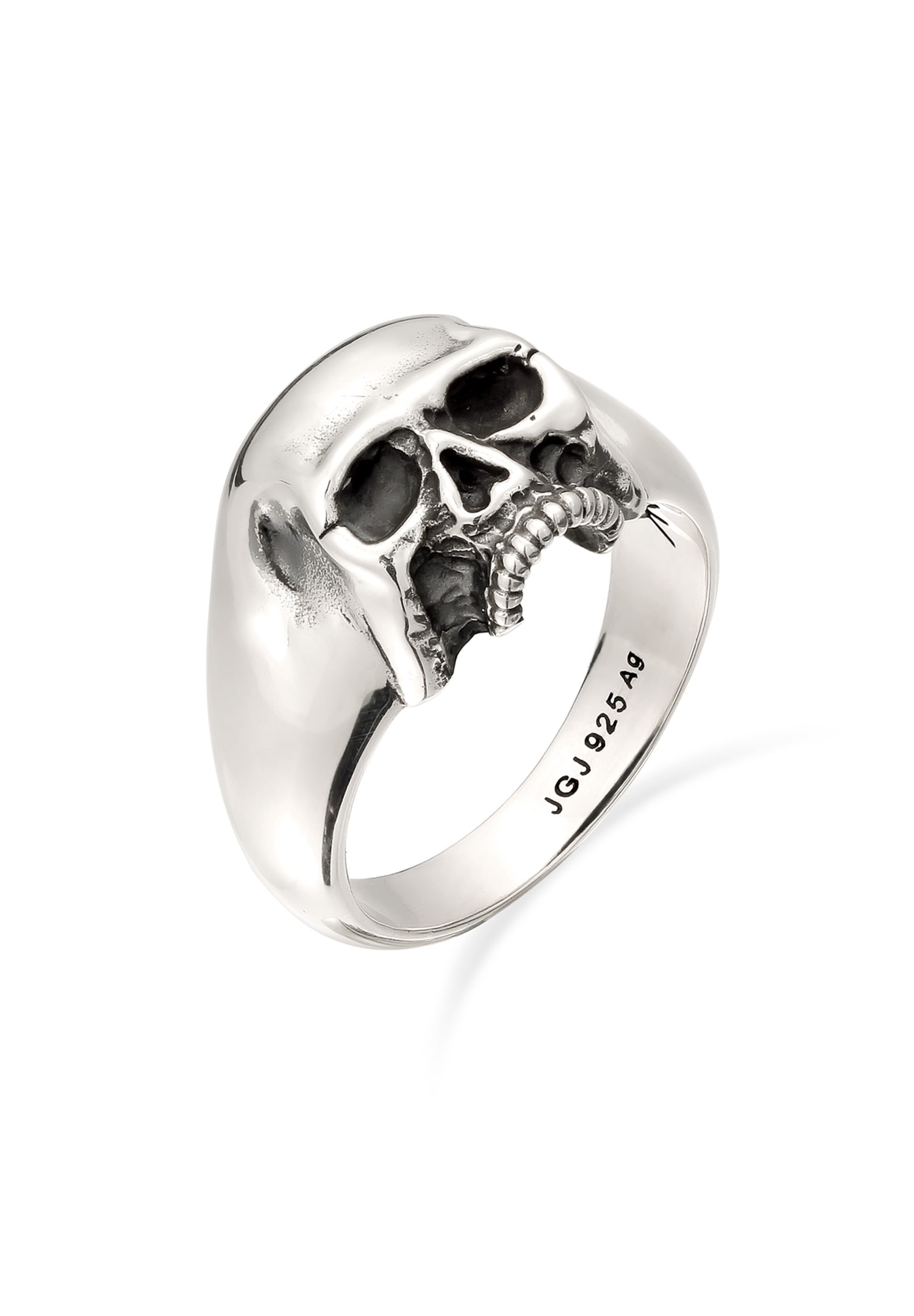 Kuzzoi Siegelring »Ring Siegelring Totenkopf 925 Sterling Silber«