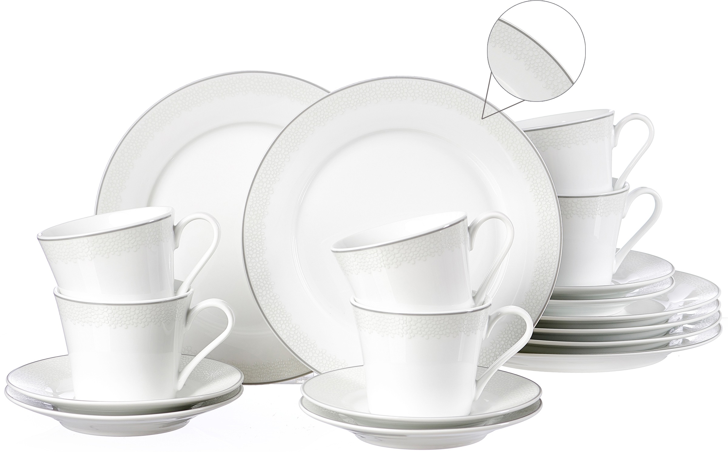 Ritzenhoff & Breker Kaffeeservice »Venezia«, (Set, 18 tlg.), puristisches Design