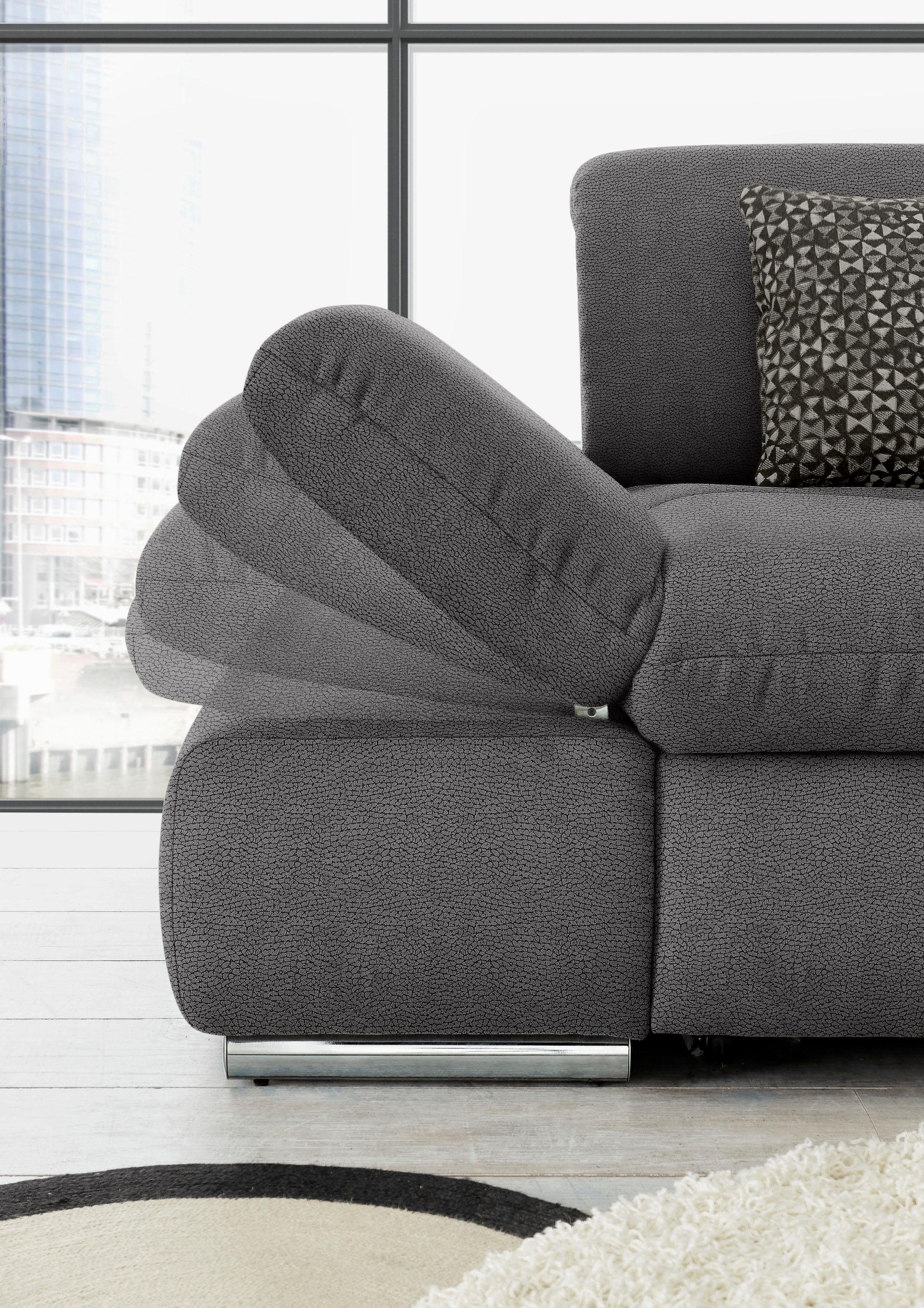 set one by Musterring Ecksofa »SO 4100 mit komfortablen Federkern und Kopfteilverstellung,« wahlweise mit Bettfunktion und Sitztiefenverstellung, L-Form