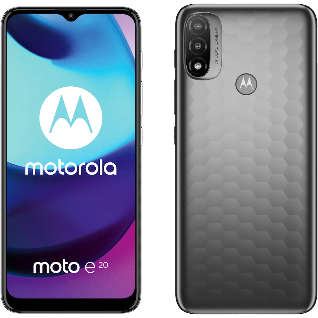 Motorola Smartphone »E20«, graphit, 16,56 cm/6,52 Zoll, 32 GB Speicherplatz, 13 MP Kamera