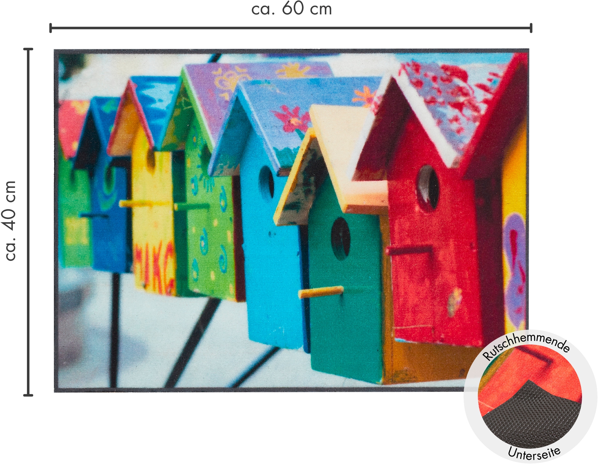 Andiamo Fußmatte »Modern«, rechteckig, 6,5 mm Höhe, Schmutzfangmatte, bedruckt, diverse Motive, In- und Outdoor geeignet