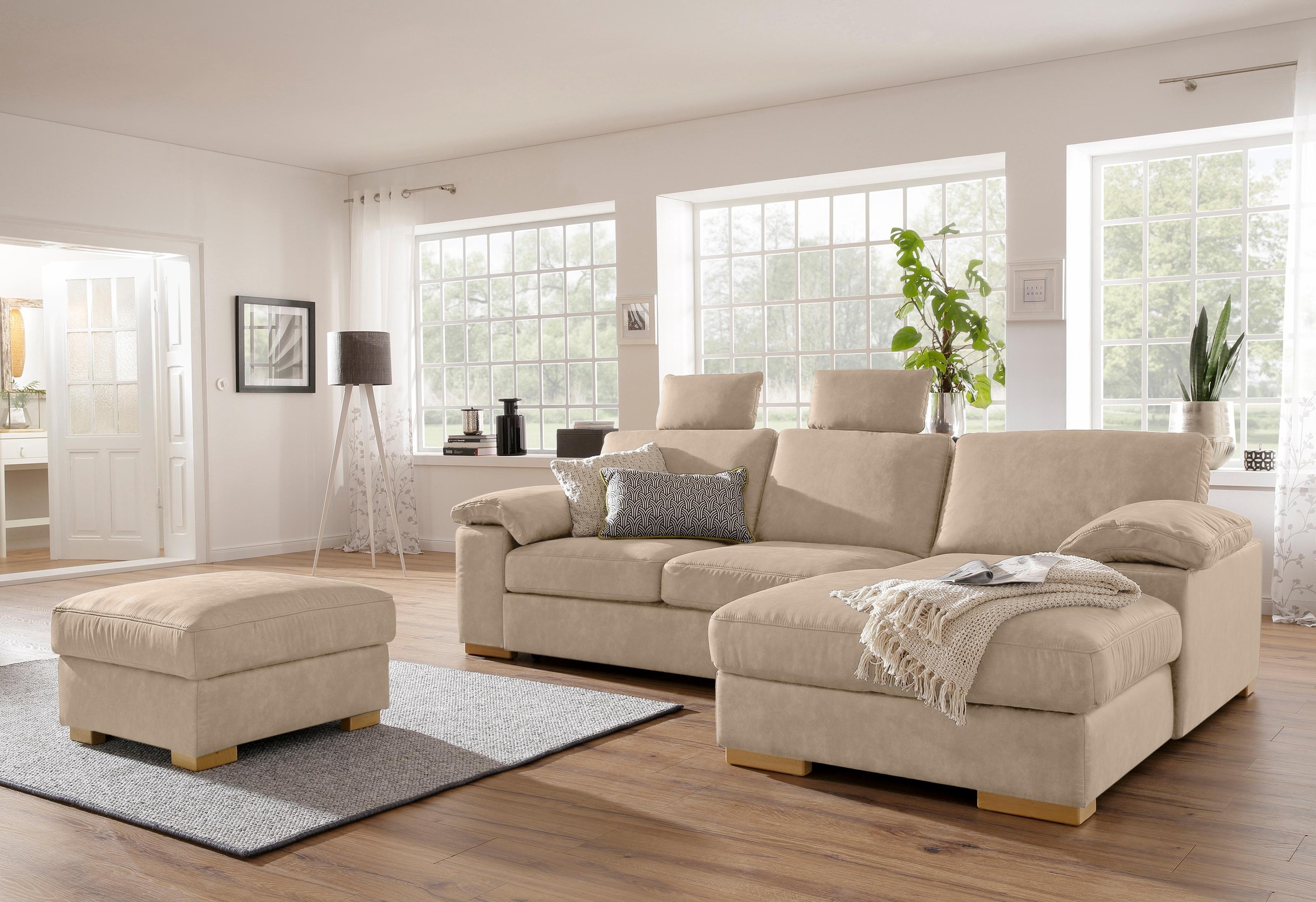 Home affaire Ecksofa »Ventura L-Form«, wahlweise mit Bettfunktion und Bettfunktion/Bettkasten