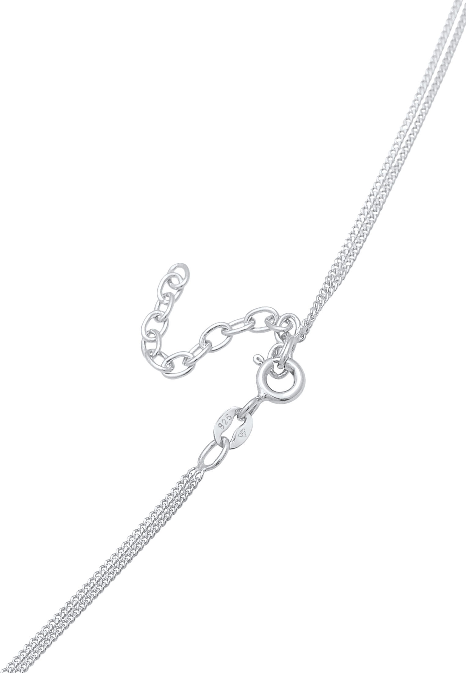 Elli Kette ohne Anhänger »Halskette Layering Kreise Plättchen Zweireihig 925 Silber«
