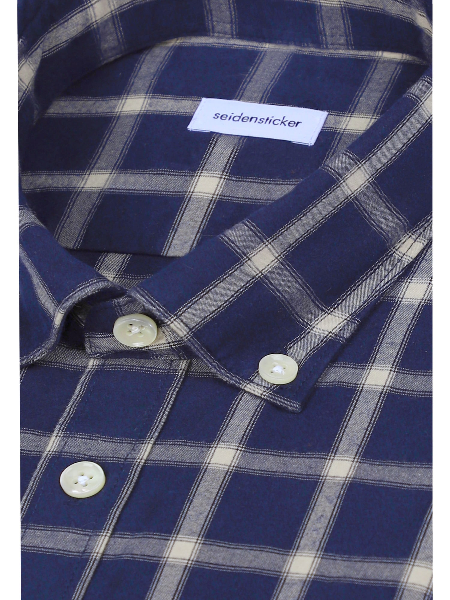 seidensticker Businesshemd Regular 1/1 Button-Down-Kragen Karo
