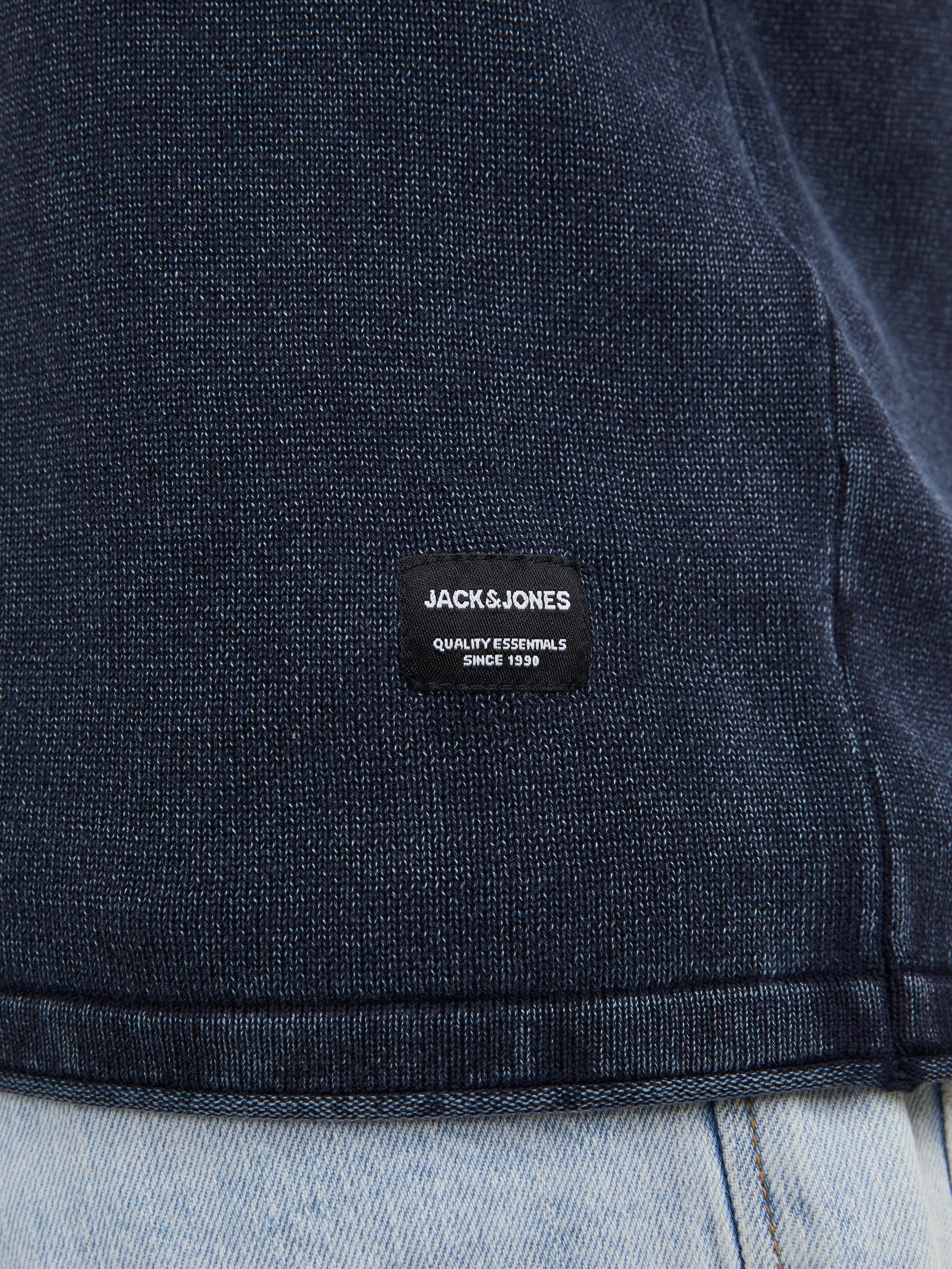 Jack & Jones Rundhalspullover »JJELEO aus pflegeleichter Baumwollqualität« unifarben, modisch, schmal, Baumwolle, Rundhals