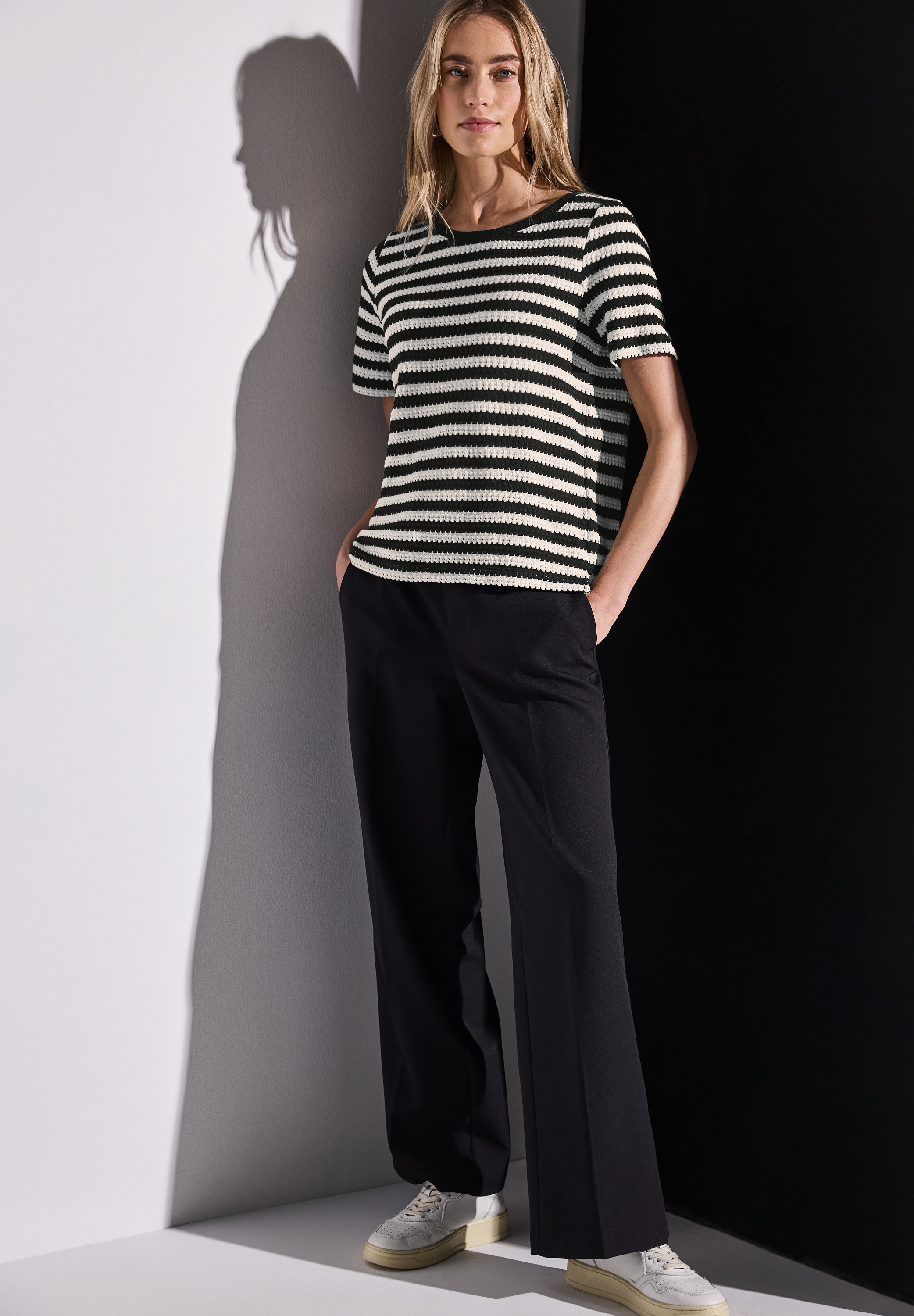 STREET ONE T-Shirt, mit Streifen Muster